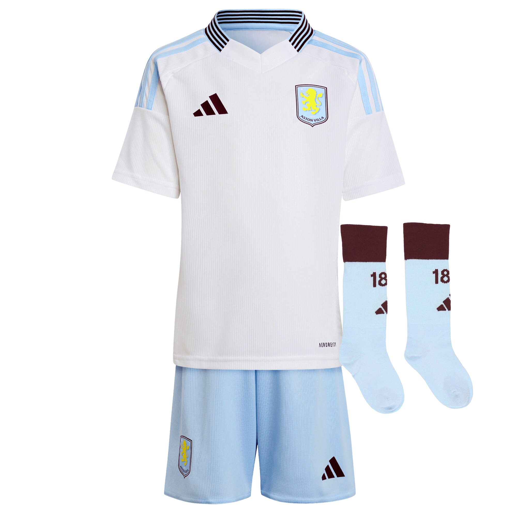 aston villa adidas away mini kit 2024-25 with malen 17 printing Collection - Aston Villa Fan Shop Official Gear