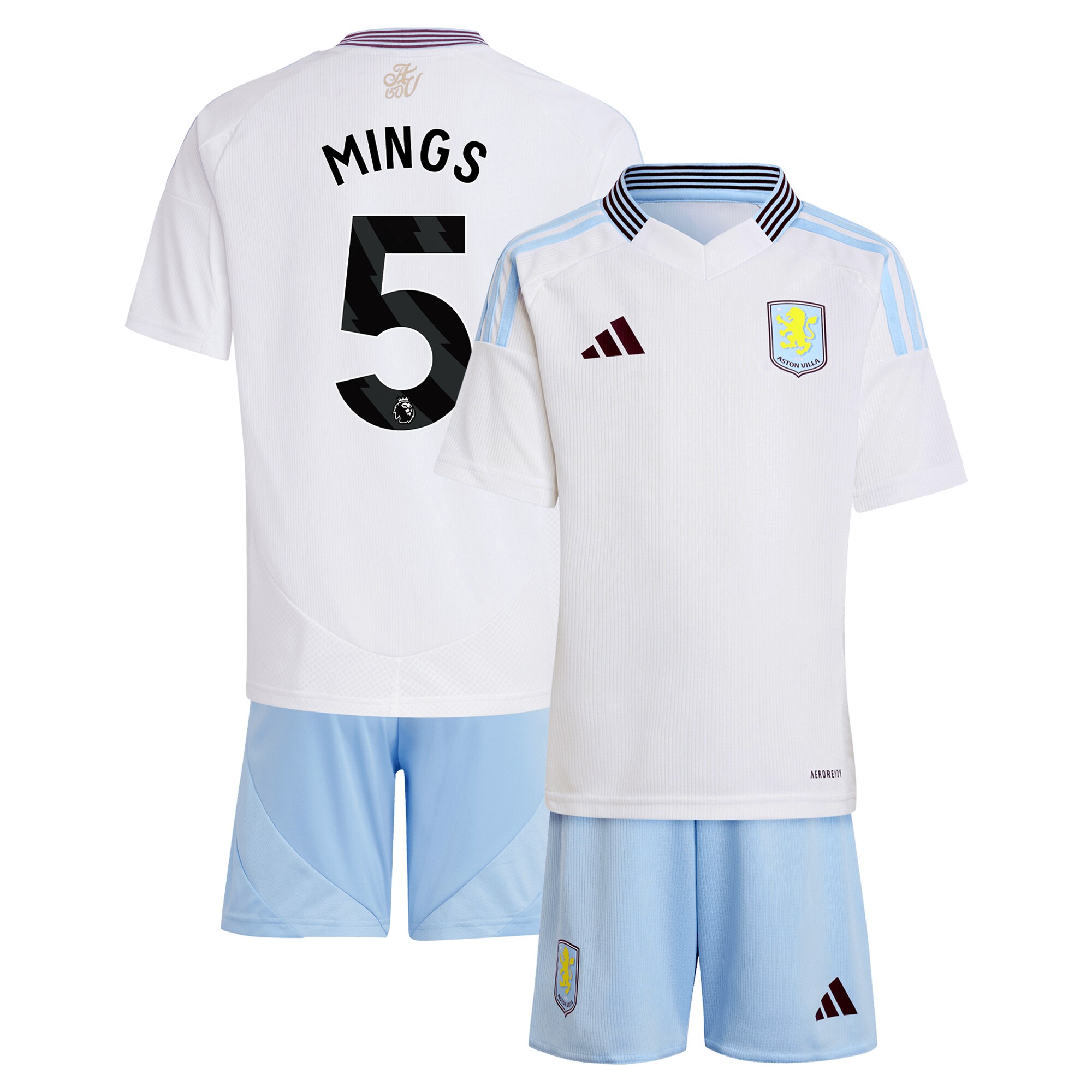 aston villa adidas away mini kit 2024-25 with mings 5 printing Collection - Aston Villa Fan Shop Official Gear