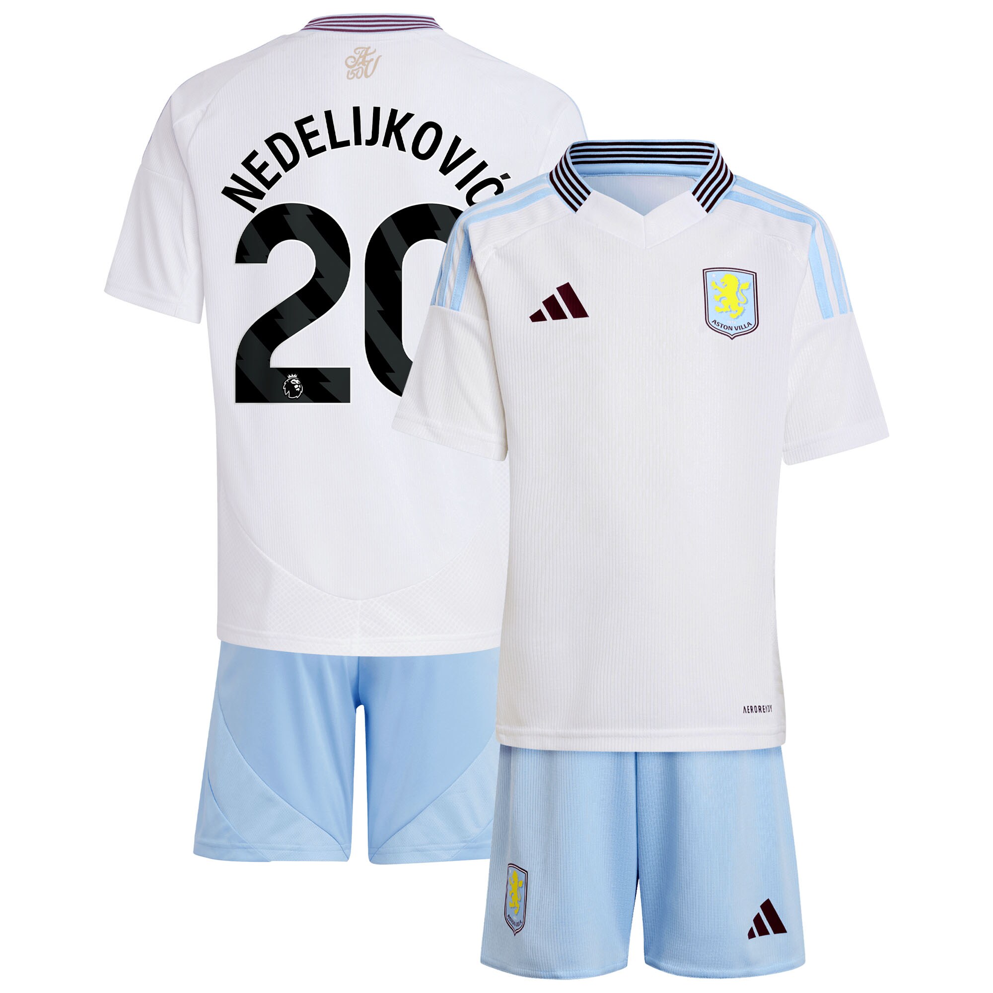 aston villa adidas away mini kit 2024-25 with nedeljković 20 printing Collection - Aston Villa Fan Shop Official Gear