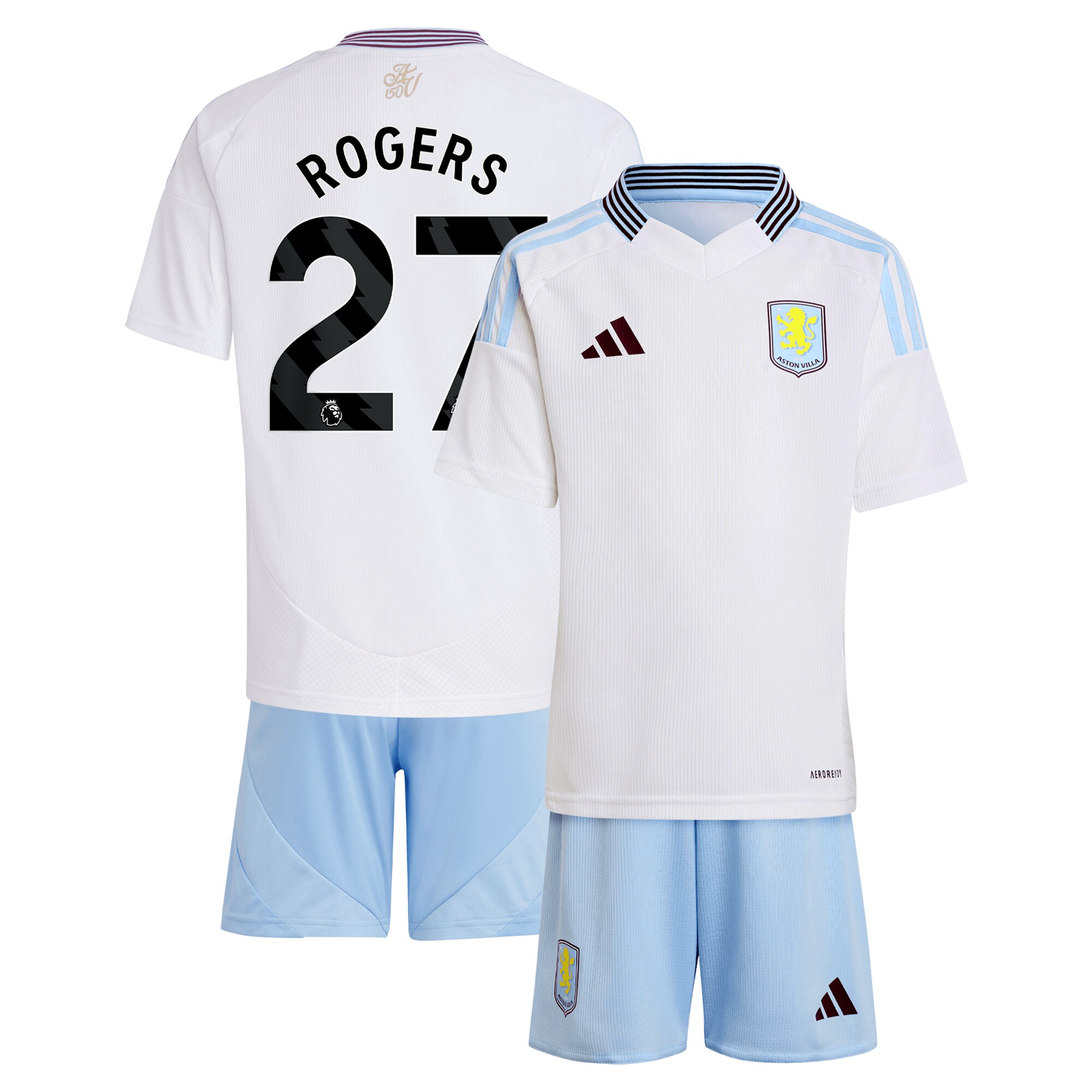 aston villa adidas away mini kit 2024-25 with rogers 27 printing Collection - Aston Villa Fan Shop Official Gear