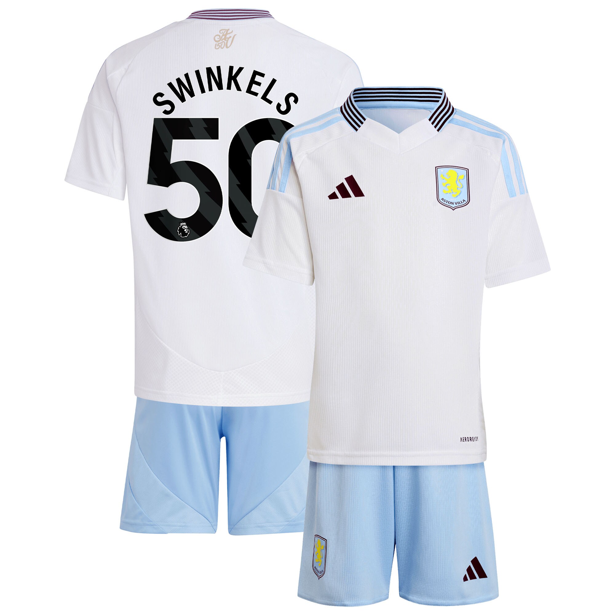 aston villa adidas away mini kit 2024-25 with swinkels 50 printing Collection - Aston Villa Fan Shop Official Gear