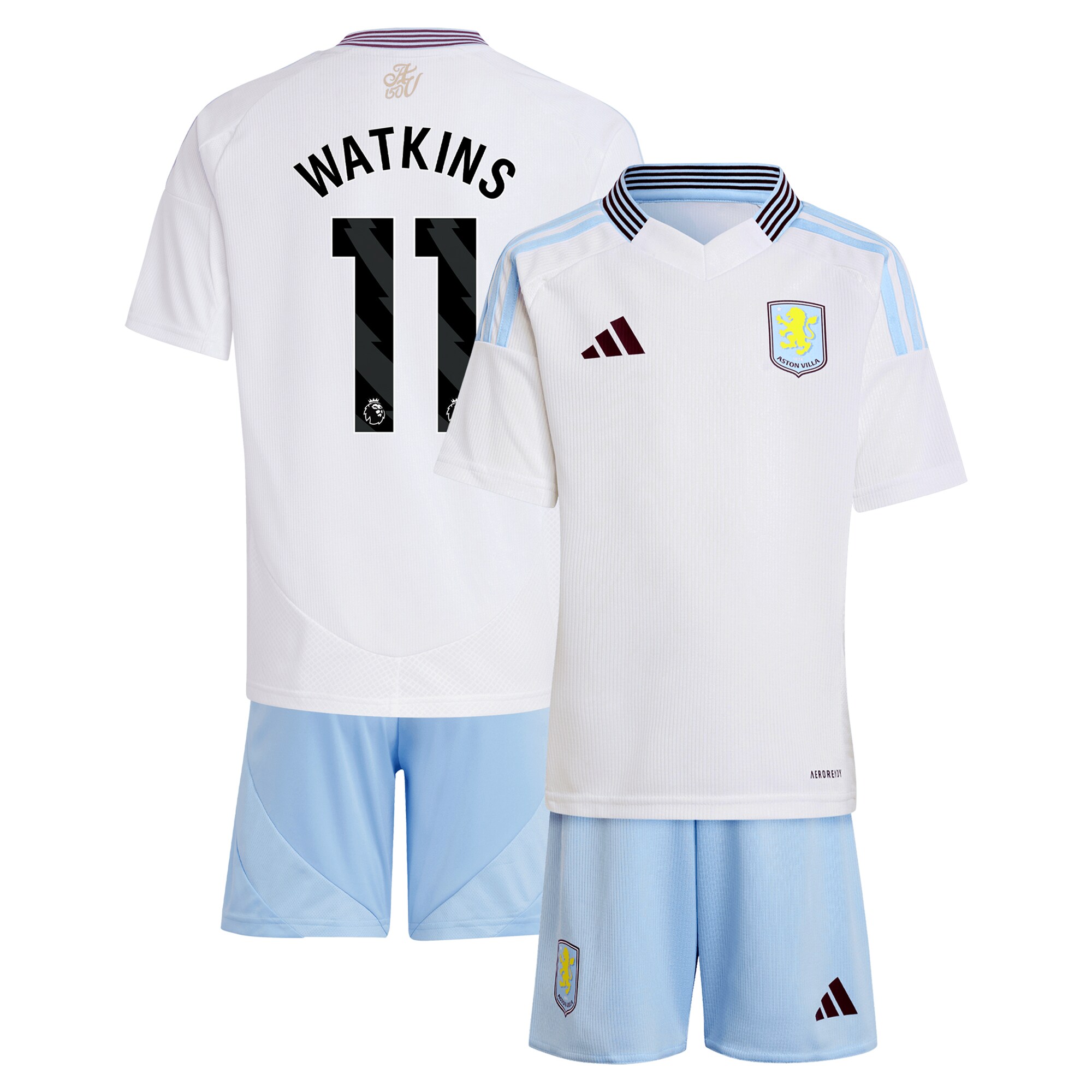 aston villa adidas away mini kit 2024-25 with watkins 11 printing Collection - Aston Villa Fan Shop Official Gear
