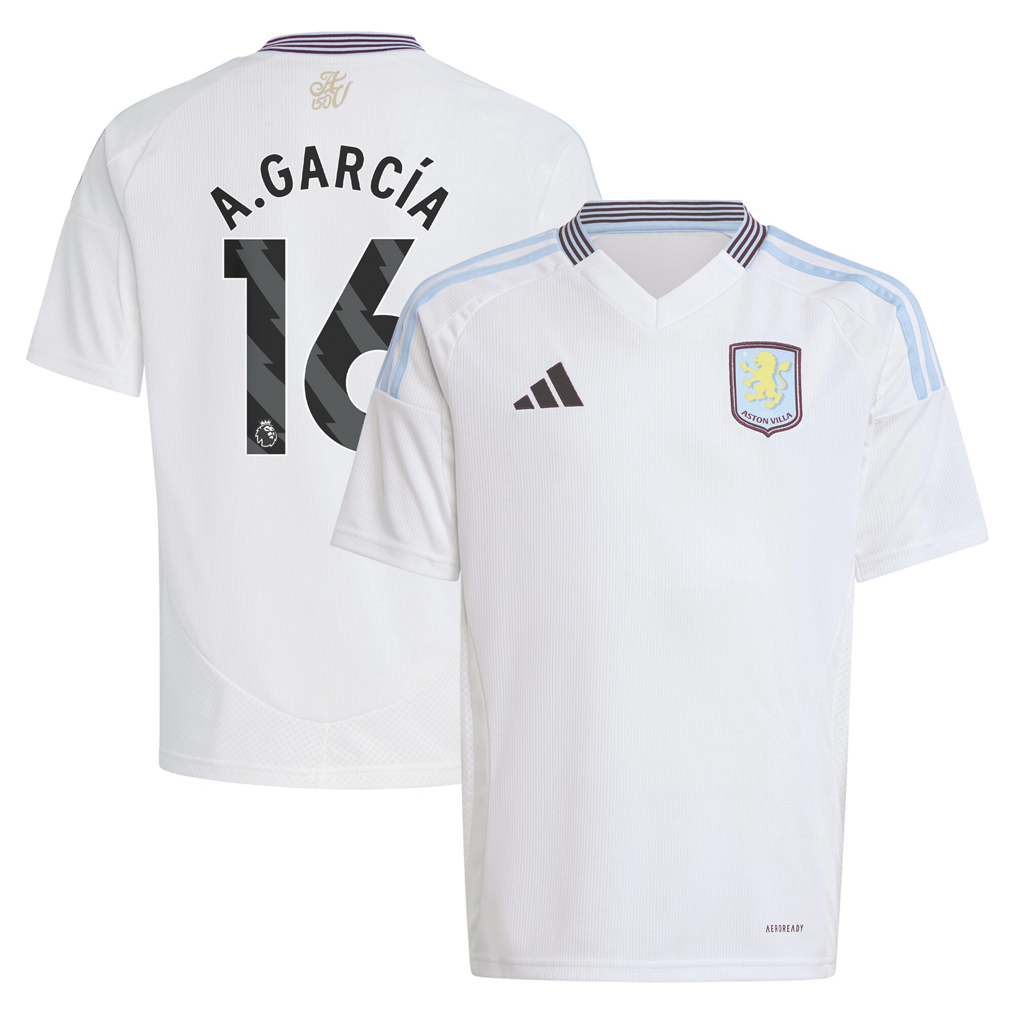 aston villa adidas away shirt 2024-25 – kids with a.garcía 16 printing Collection – Aston Villa Fan Shop Official Gear Collection - Aston Villa Fan Shop Official Gear