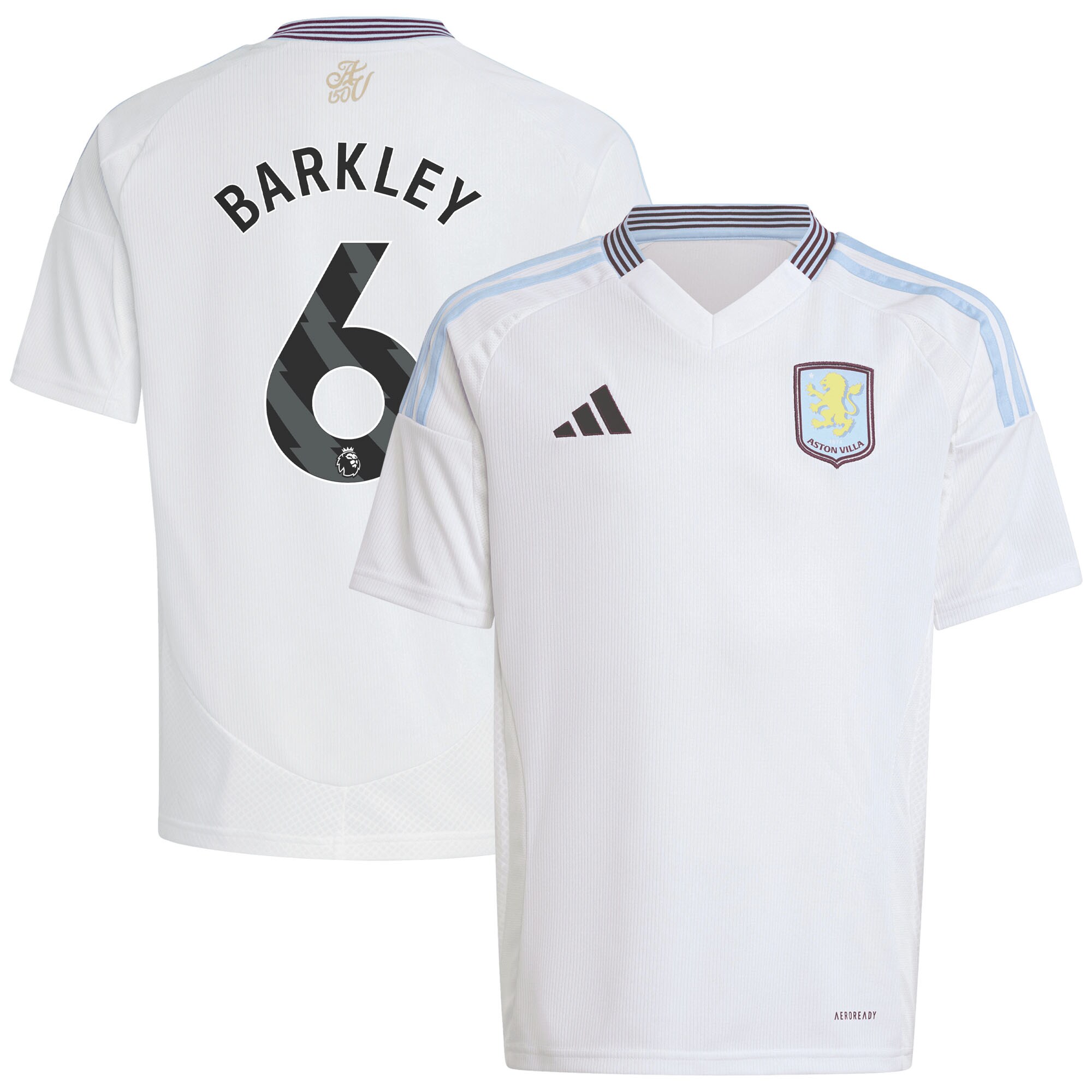 aston villa adidas away shirt 2024-25 – kids with barkley 6 printing Collection - Aston Villa Fan Shop Official Gear