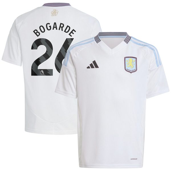 aston villa adidas away shirt 2024-25 – kids with bogarde 26 printing Collection - Aston Villa Fan Shop Official Gear