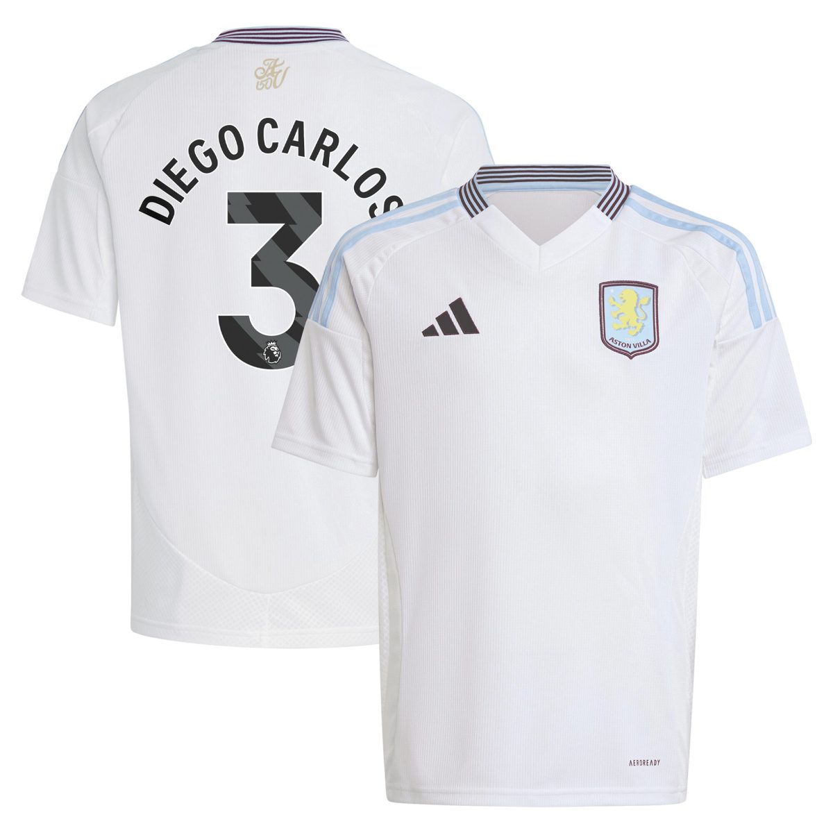aston villa adidas away shirt 2024-25 – kids with diego carlos 3 printing Collection - Aston Villa Fan Shop Official Gear