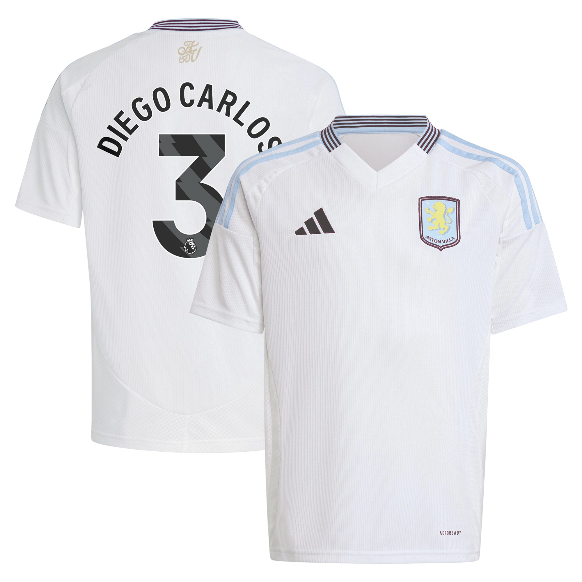 aston villa adidas away shirt 2024-25 – kids with diego carlos 3 printing Collection - Aston Villa Fan Shop Official Gear