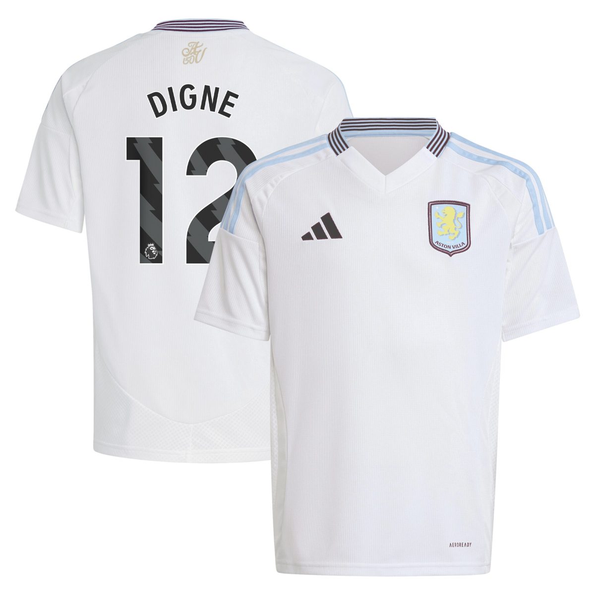 aston villa adidas away shirt 2024-25 – kids with digne 12 printing Collection - Aston Villa Fan Shop Official Gear