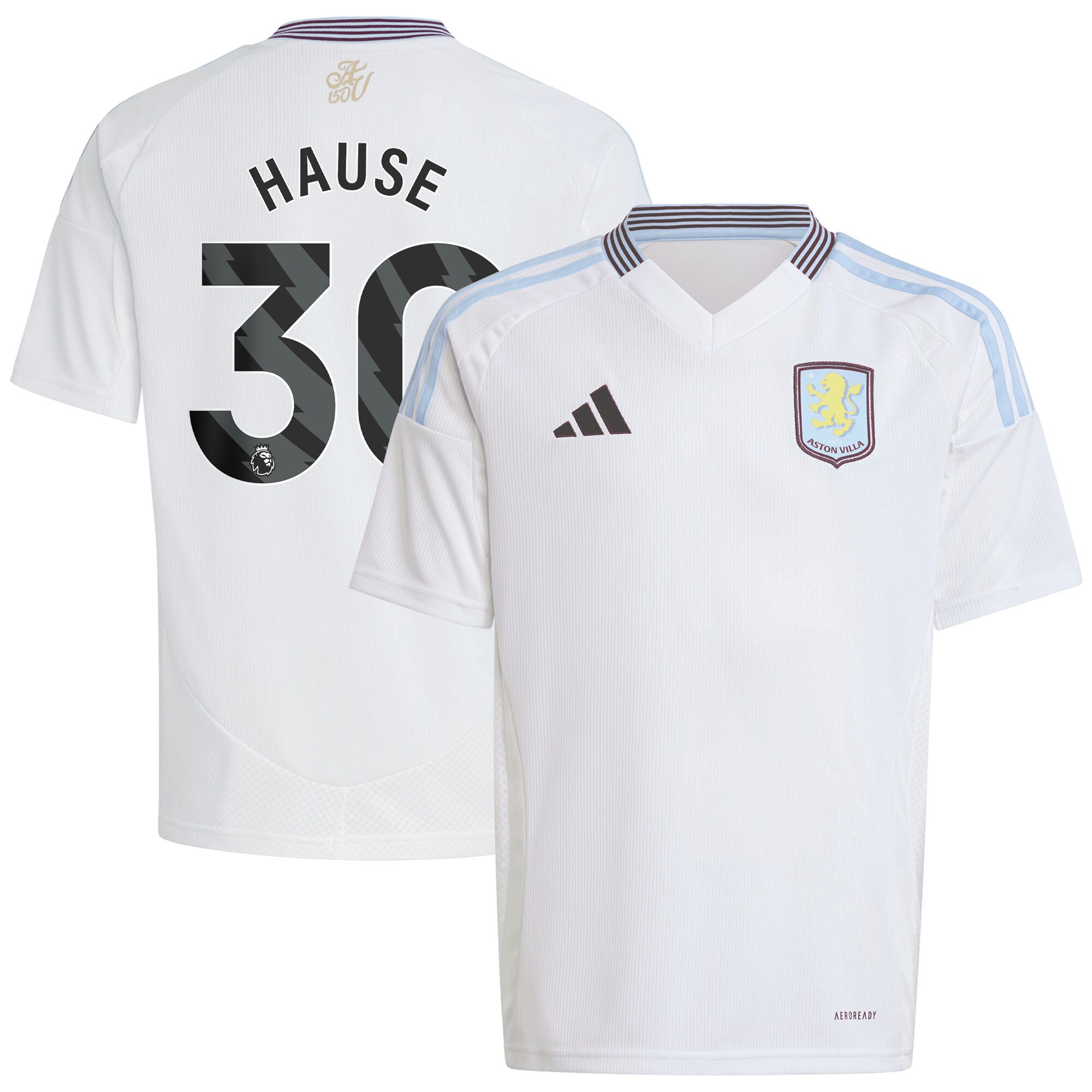 aston villa adidas away shirt 2024-25 – kids with hause 30 printing Collection - Aston Villa Fan Shop Official Gear