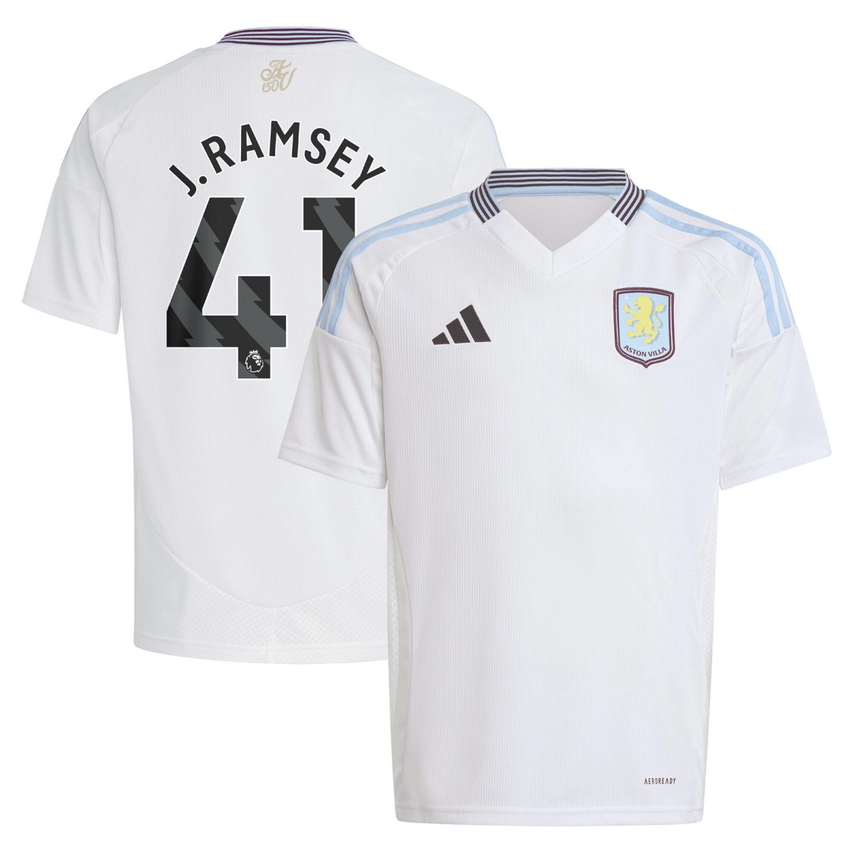 aston villa adidas away shirt 2024-25 – kids with j. ramsey 41 printing Collection - Aston Villa Fan Shop Official Gear