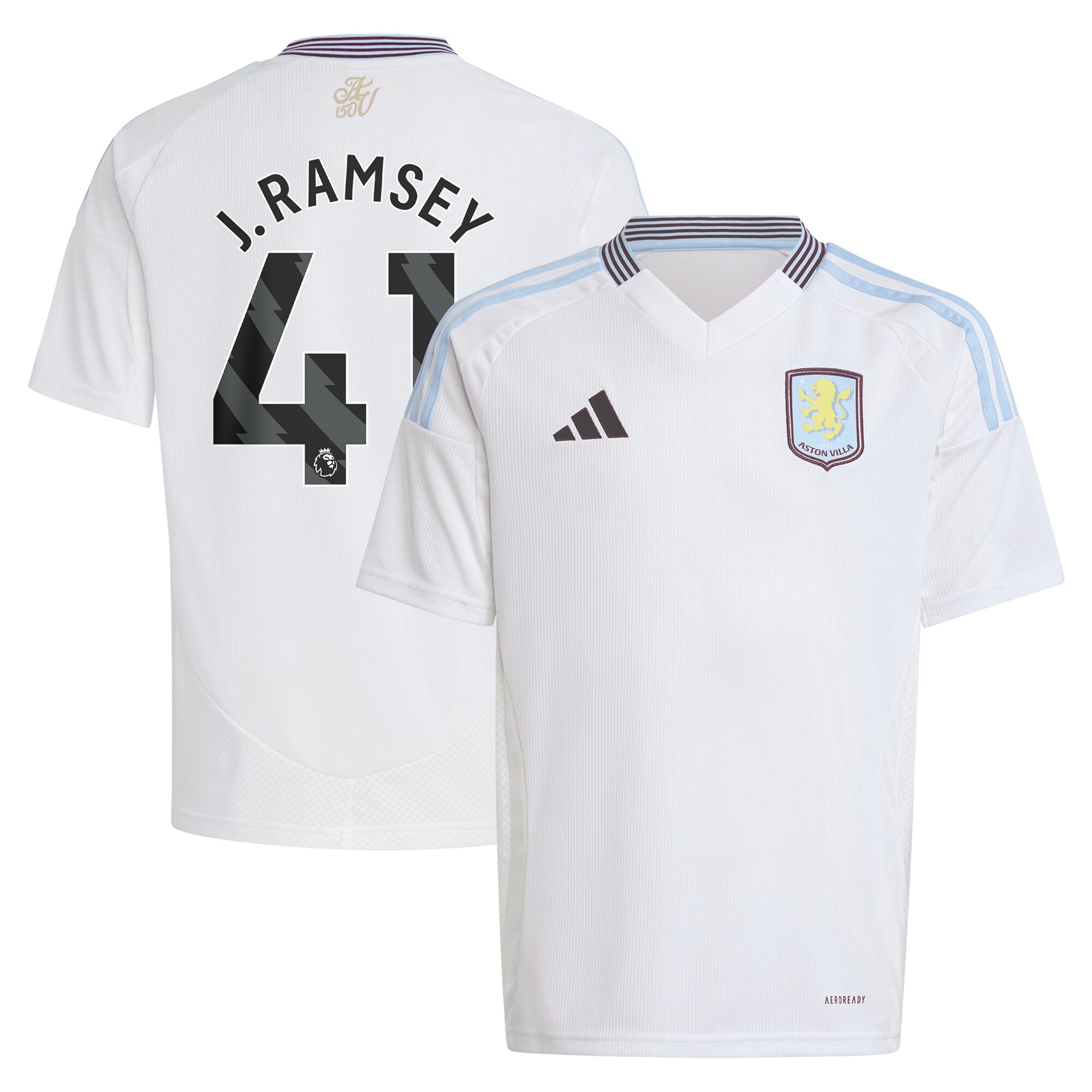 aston villa adidas away shirt 2024-25 – kids with j. ramsey 41 printing Collection - Aston Villa Fan Shop Official Gear