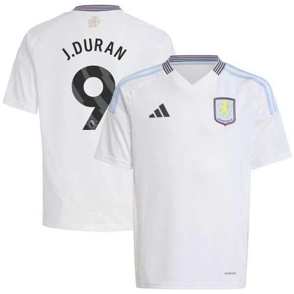 aston villa adidas away shirt 2024-25 – kids with j.duran 9 printing Collection - Aston Villa Fan Shop Official Gear