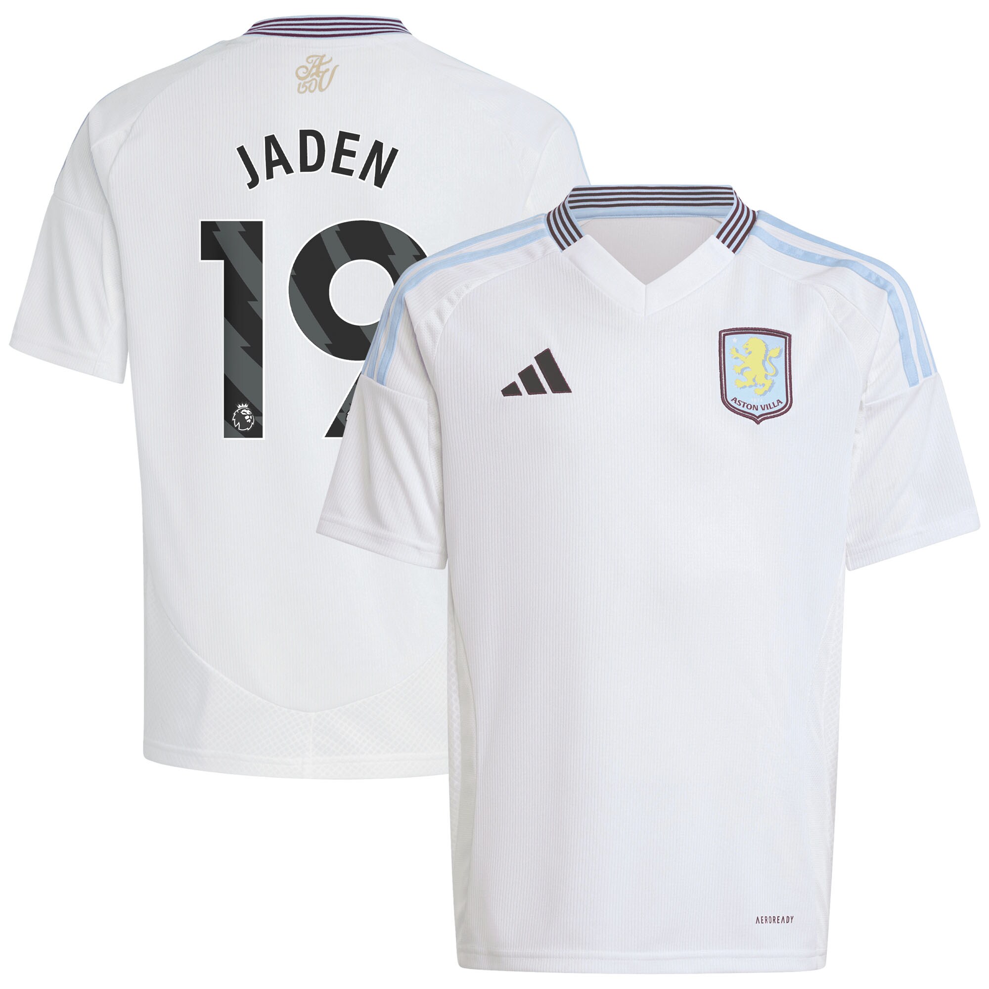 aston villa adidas away shirt 2024-25 – kids with jaden 19 printing Collection - Aston Villa Fan Shop Official Gear