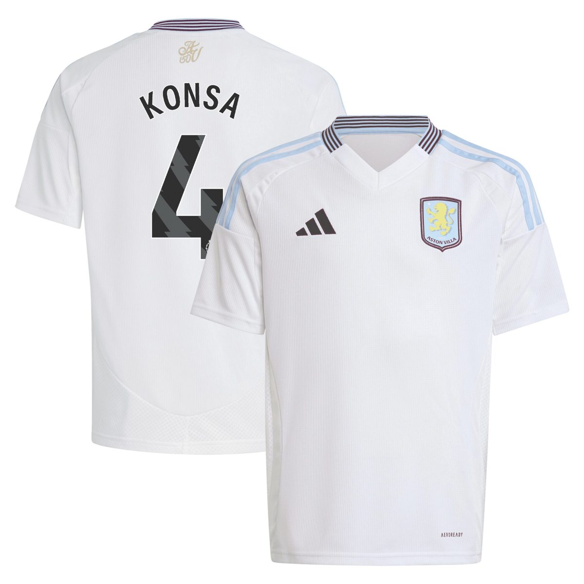 aston villa adidas away shirt 2024-25 – kids with konsa 4 printing Collection - Aston Villa Fan Shop Official Gear