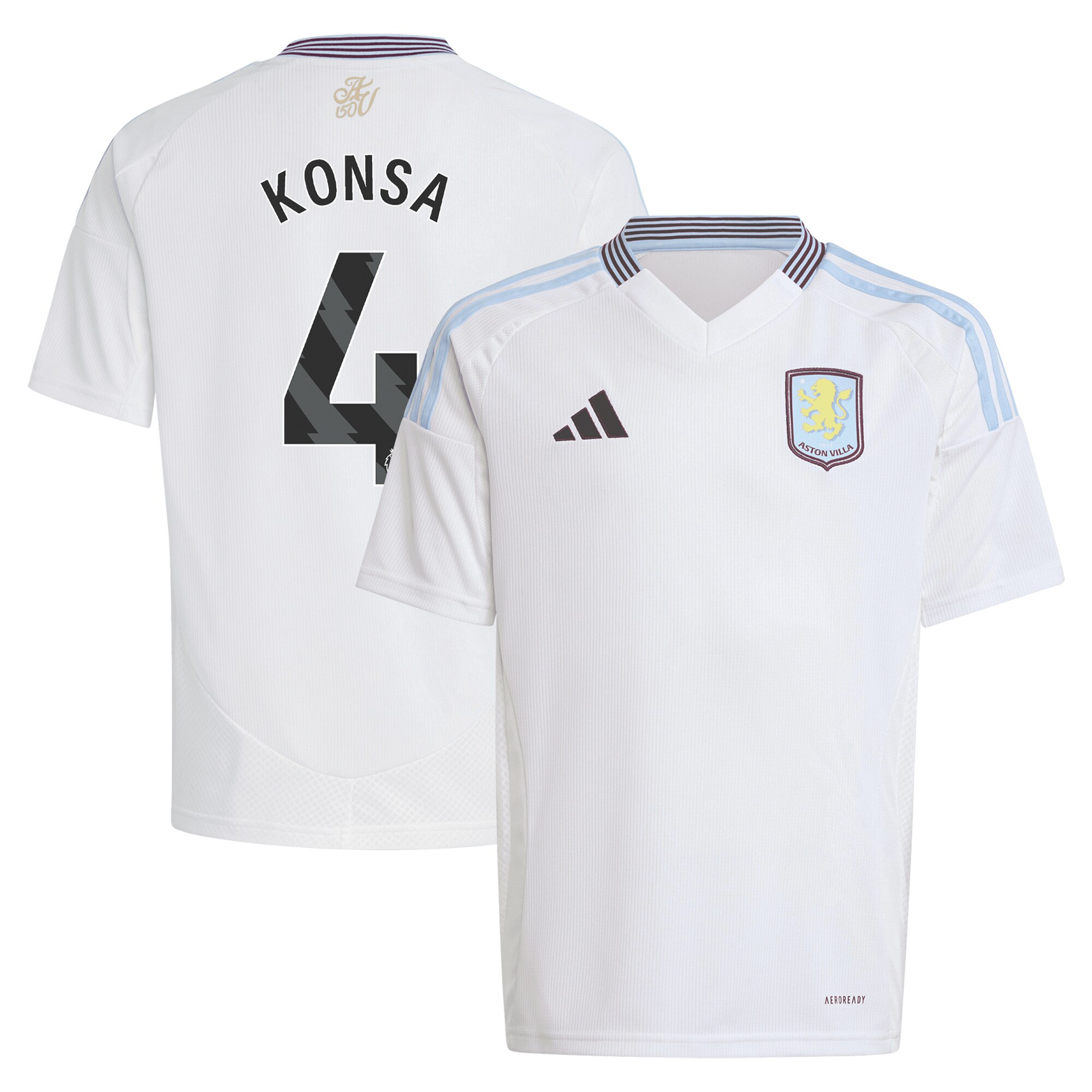 aston villa adidas away shirt 2024-25 – kids with konsa 4 printing Collection - Aston Villa Fan Shop Official Gear