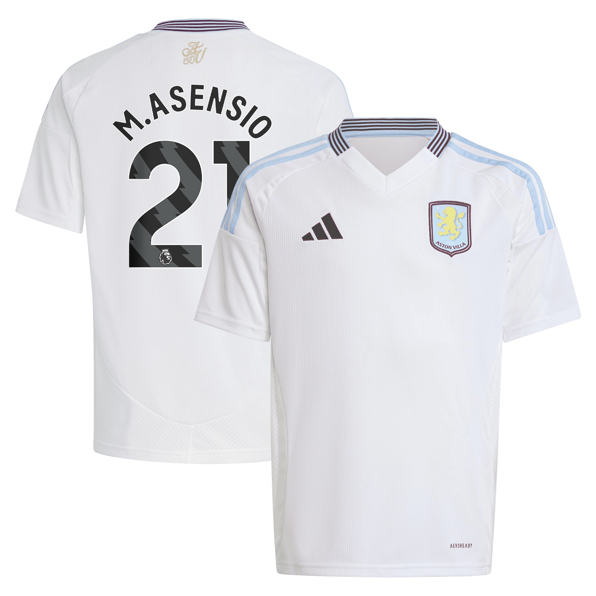 aston villa adidas away shirt 2024-25 – kids with m.asensio 21 printing Collection - Aston Villa Fan Shop Official Gear