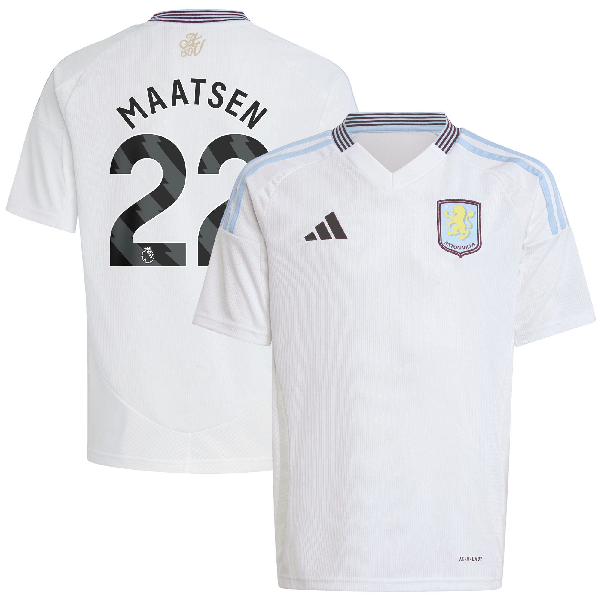aston villa adidas away shirt 2024-25 – kids with maatsen 22 printing Collection - Aston Villa Fan Shop Official Gear