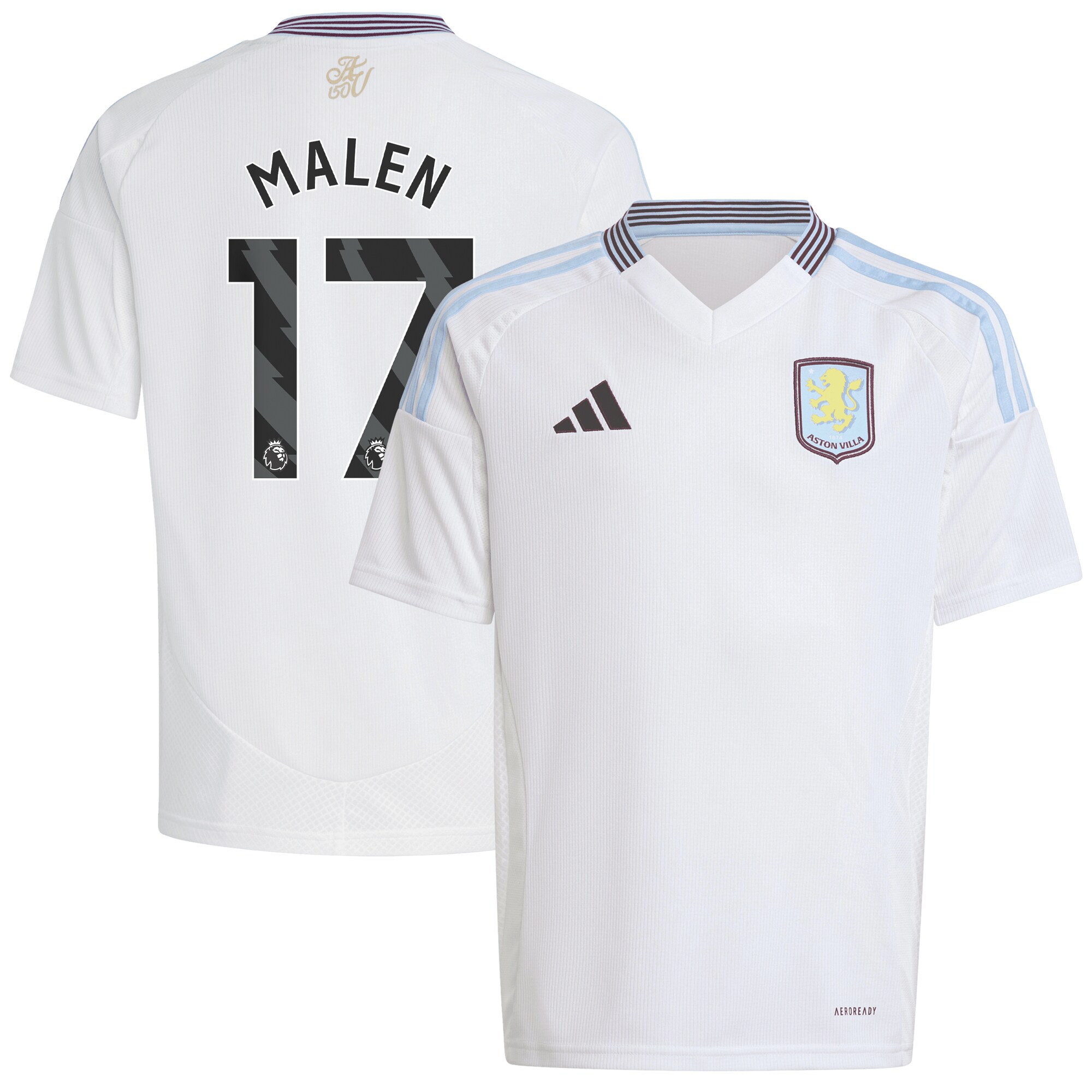 aston villa adidas away shirt 2024-25 – kids with malen 17 printing Collection - Aston Villa Fan Shop Official Gear