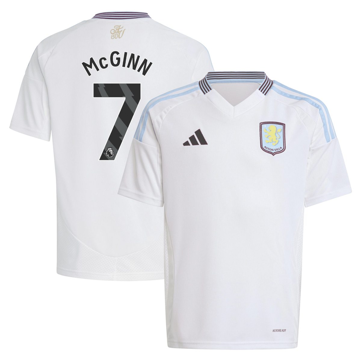 aston villa adidas away shirt 2024-25 – kids with mcginn 7 printing Collection - Aston Villa Fan Shop Official Gear