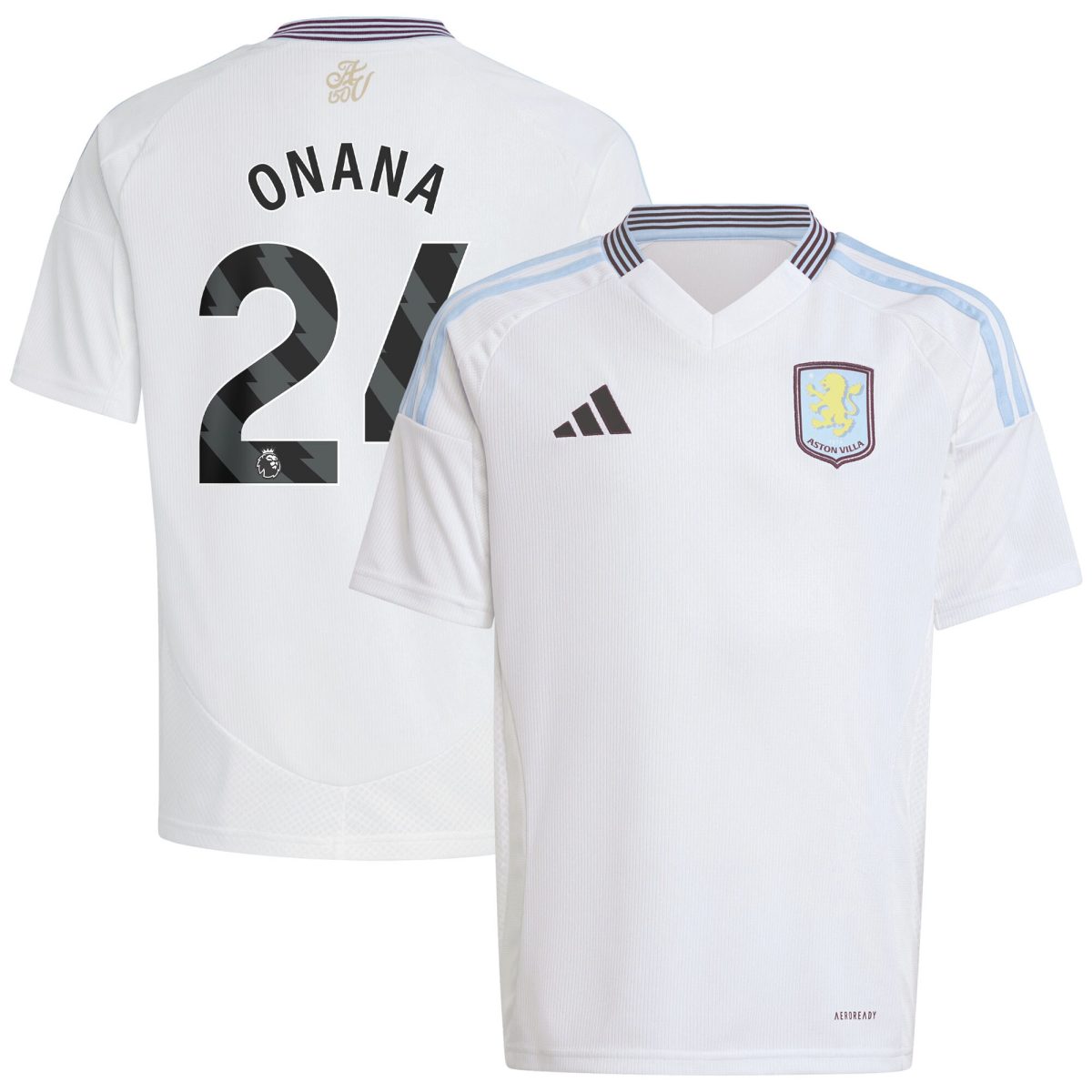 aston villa adidas away shirt 2024-25 – kids with onana 24 printing Collection - Aston Villa Fan Shop Official Gear