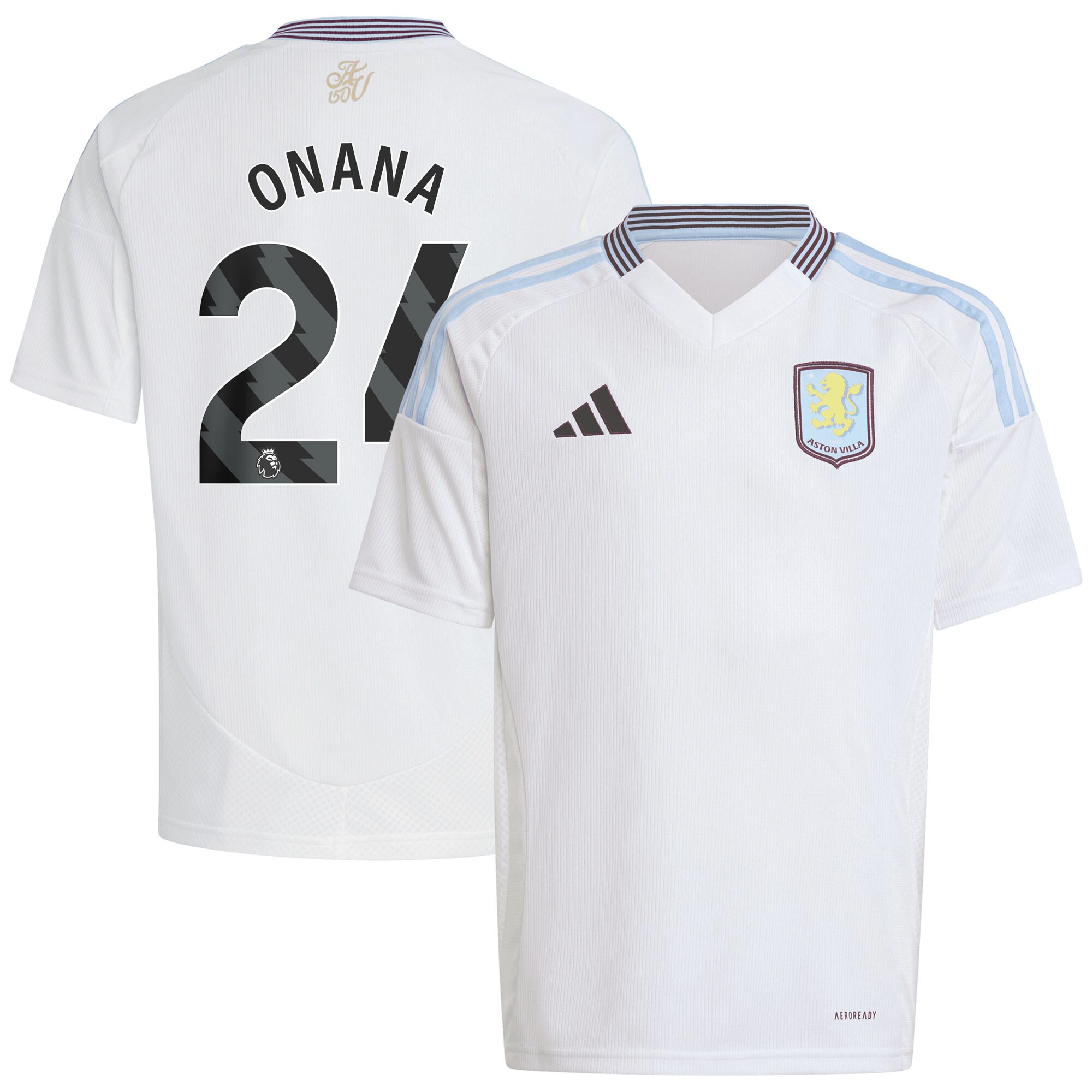 aston villa adidas away shirt 2024-25 – kids with onana 24 printing Collection - Aston Villa Fan Shop Official Gear