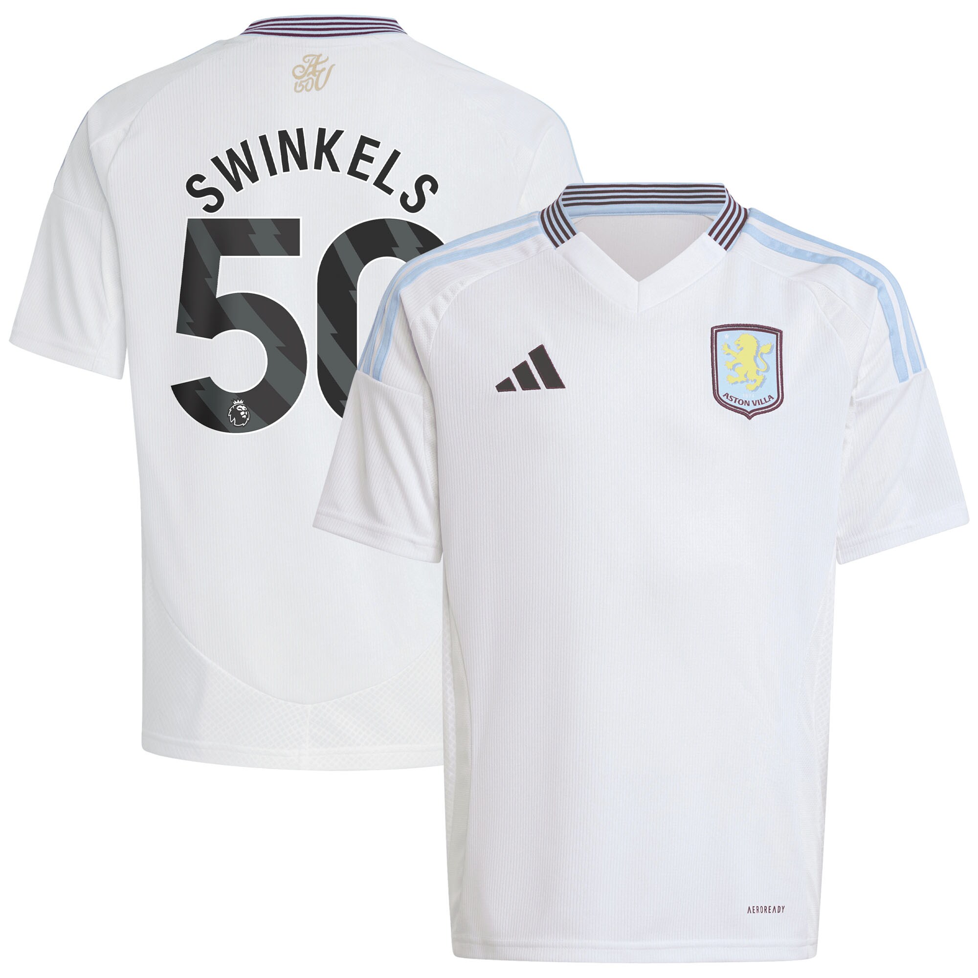 aston villa adidas away shirt 2024-25 – kids with swinkels 50 printing Collection - Aston Villa Fan Shop Official Gear