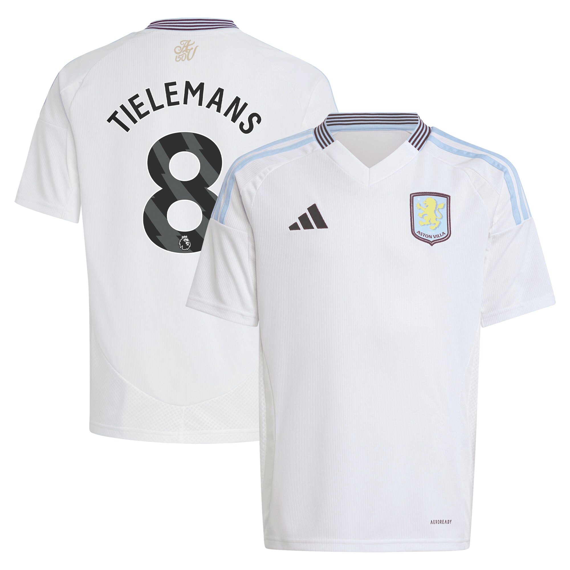 aston villa adidas away shirt 2024-25 – kids with tielemans 8 printing Collection - Aston Villa Fan Shop Official Gear