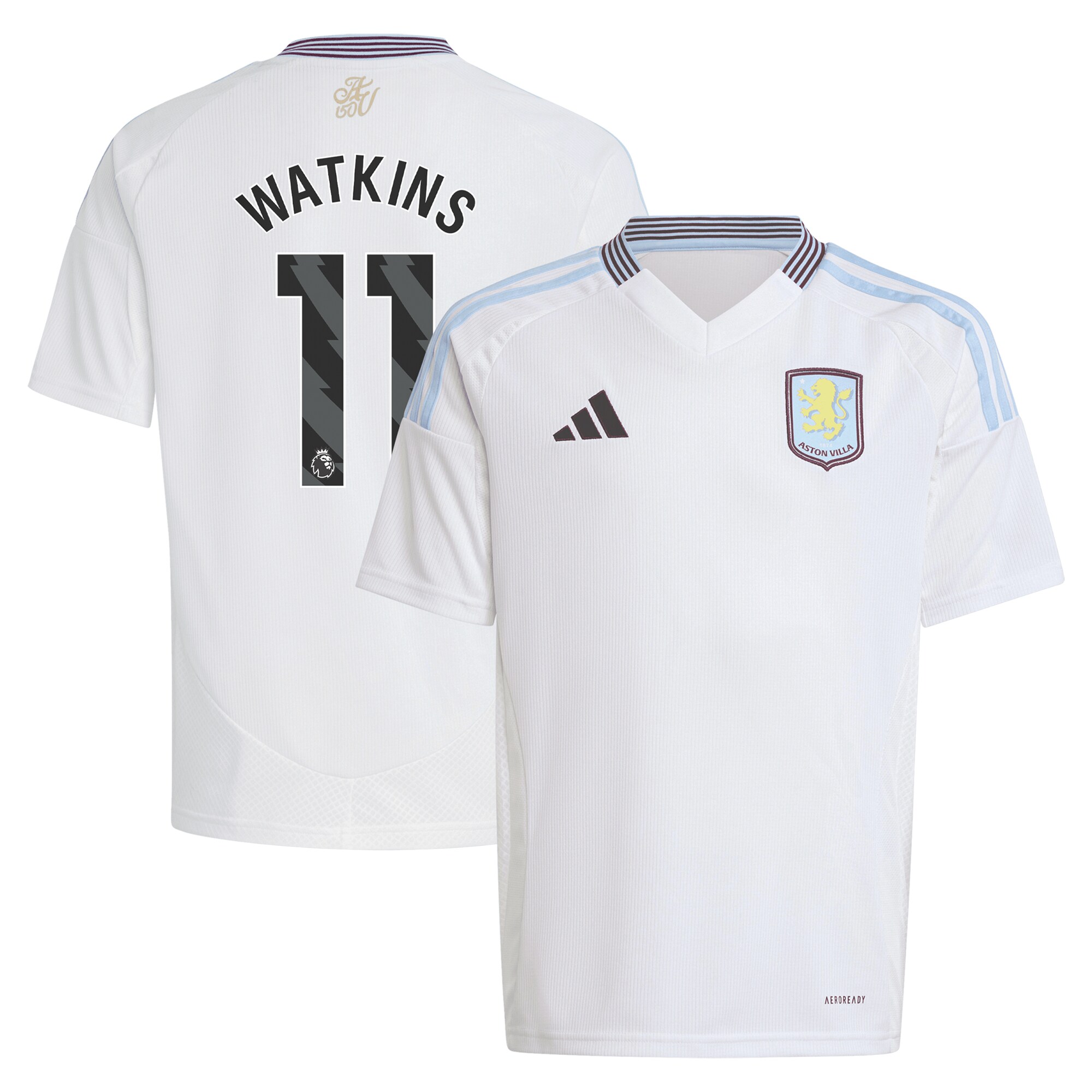 aston villa adidas away shirt 2024-25 – kids with watkins 11 printing Collection - Aston Villa Fan Shop Official Gear