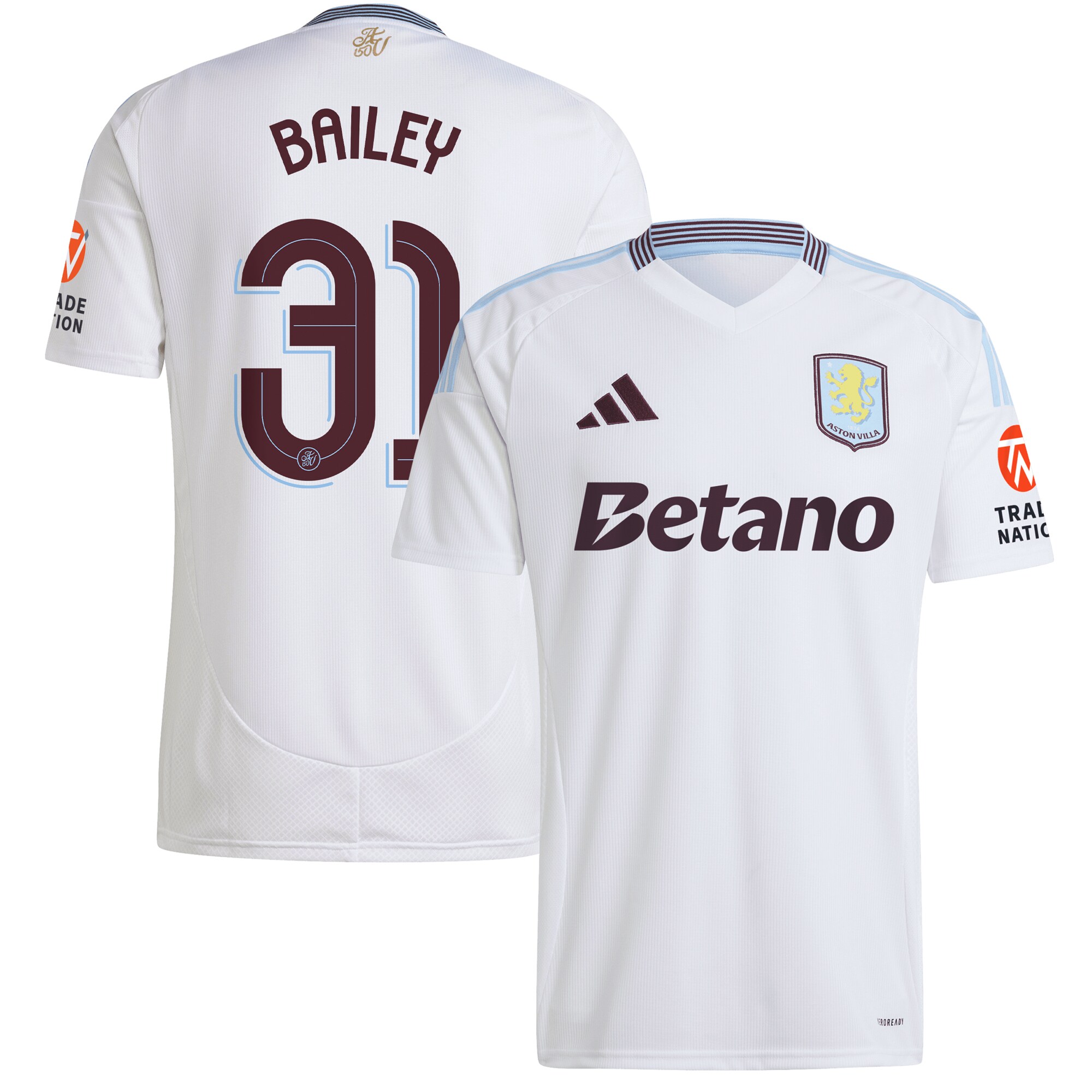 aston villa adidas away shirt 2024-25 with bailey 31 cup printing Collection - Aston Villa Fan Shop Official Gear