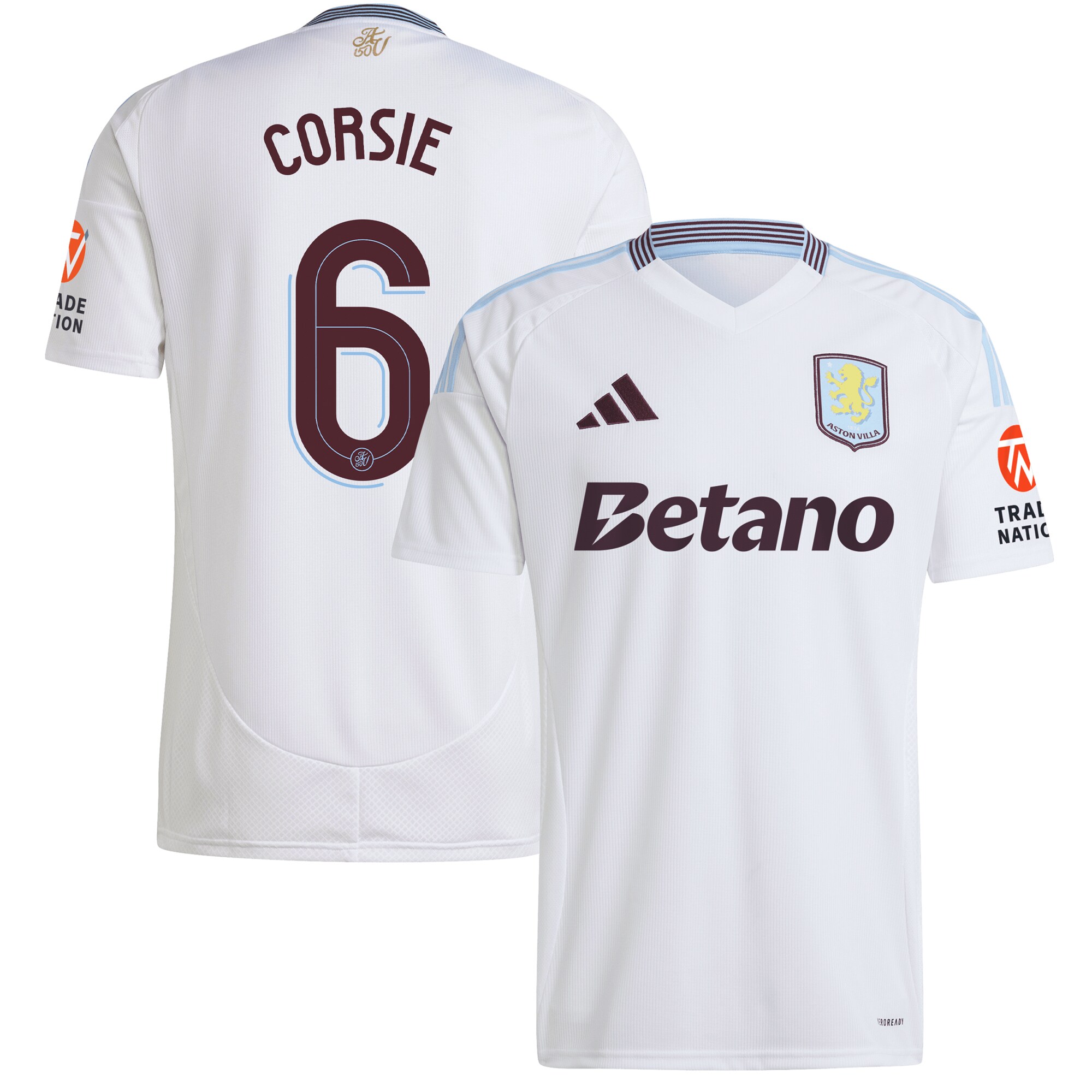 aston villa adidas away shirt 2024-25 with corsie 6 cup printing Collection - Aston Villa Fan Shop Official Gear