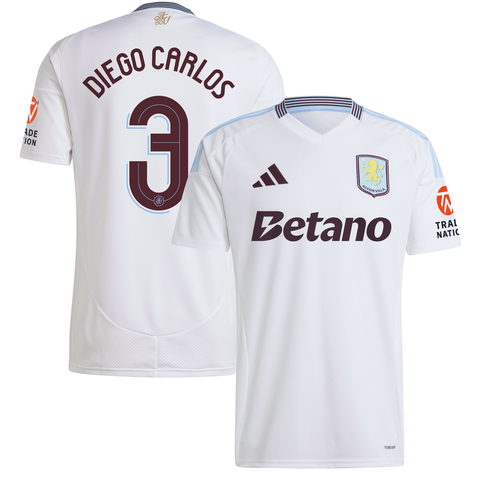 aston villa adidas away shirt 2024-25 with diego carlos 3 cup printing Collection - Aston Villa Fan Shop Official Gear