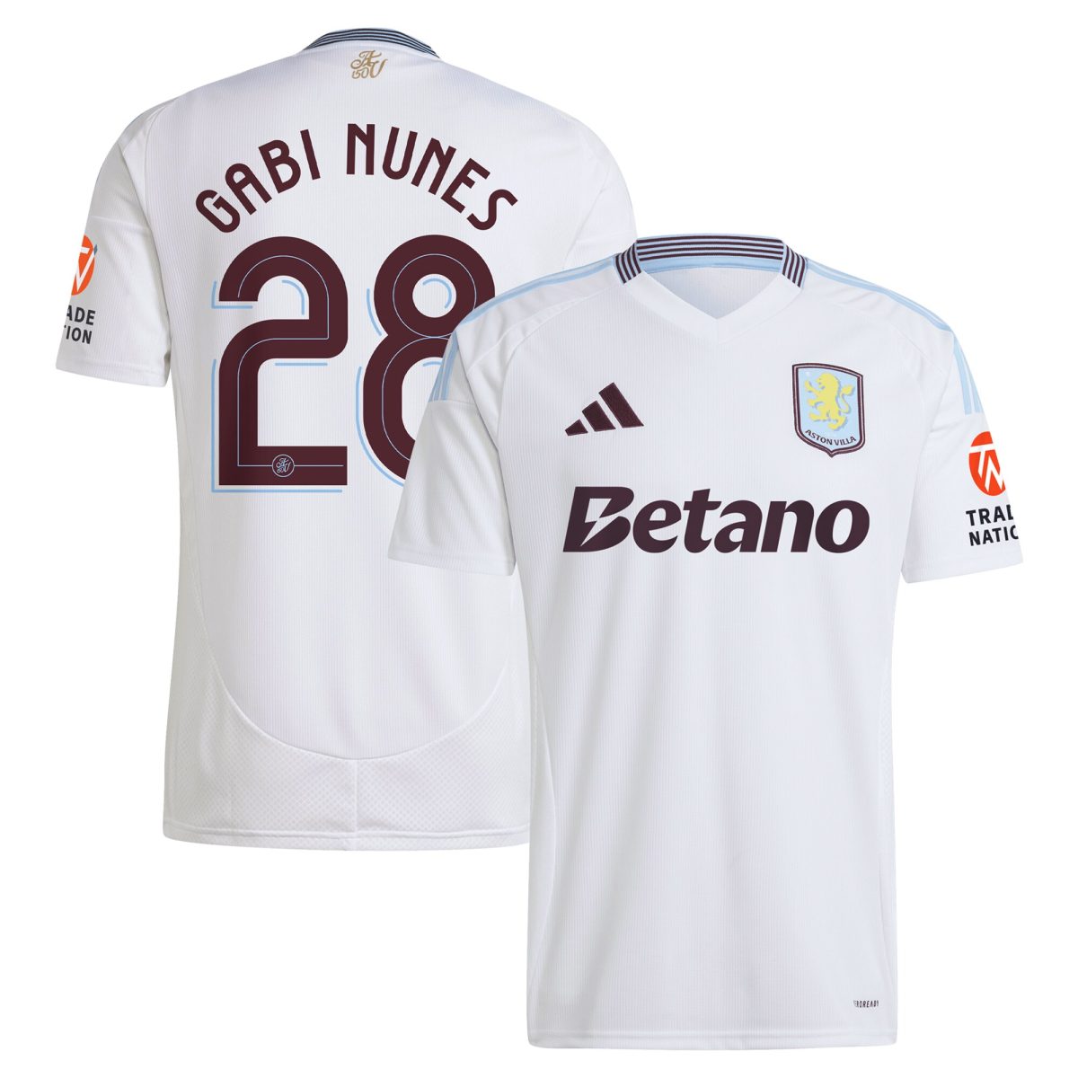 aston villa adidas away shirt 2024-25 with gabi nunes 28 cup printing Collection - Aston Villa Fan Shop Official Gear