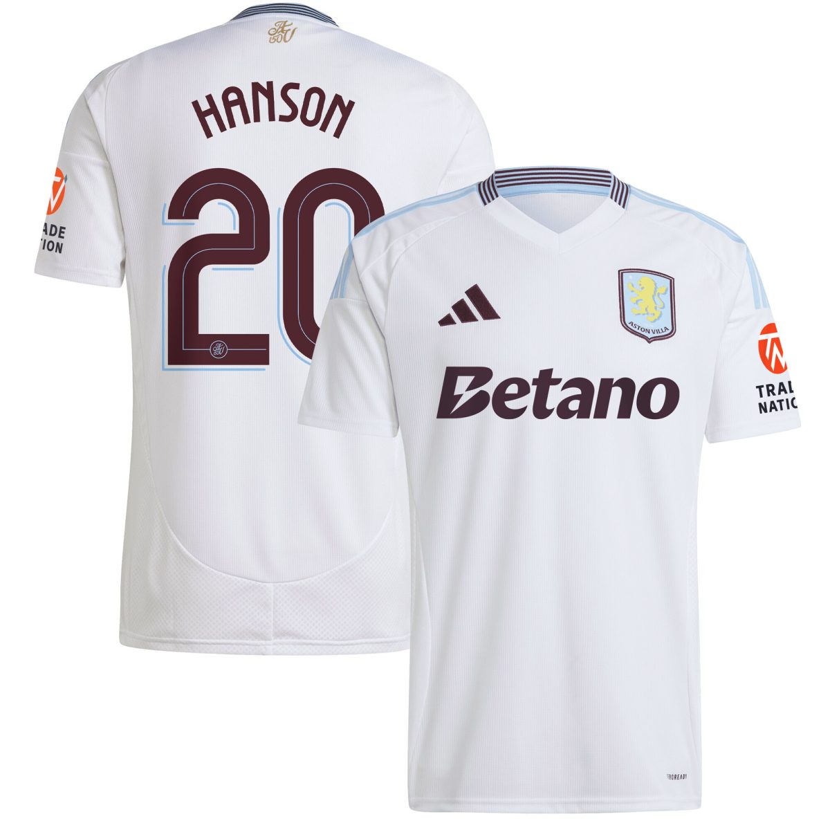 aston villa adidas away shirt 2024-25 with hanson 20 cup printing Collection - Aston Villa Fan Shop Official Gear