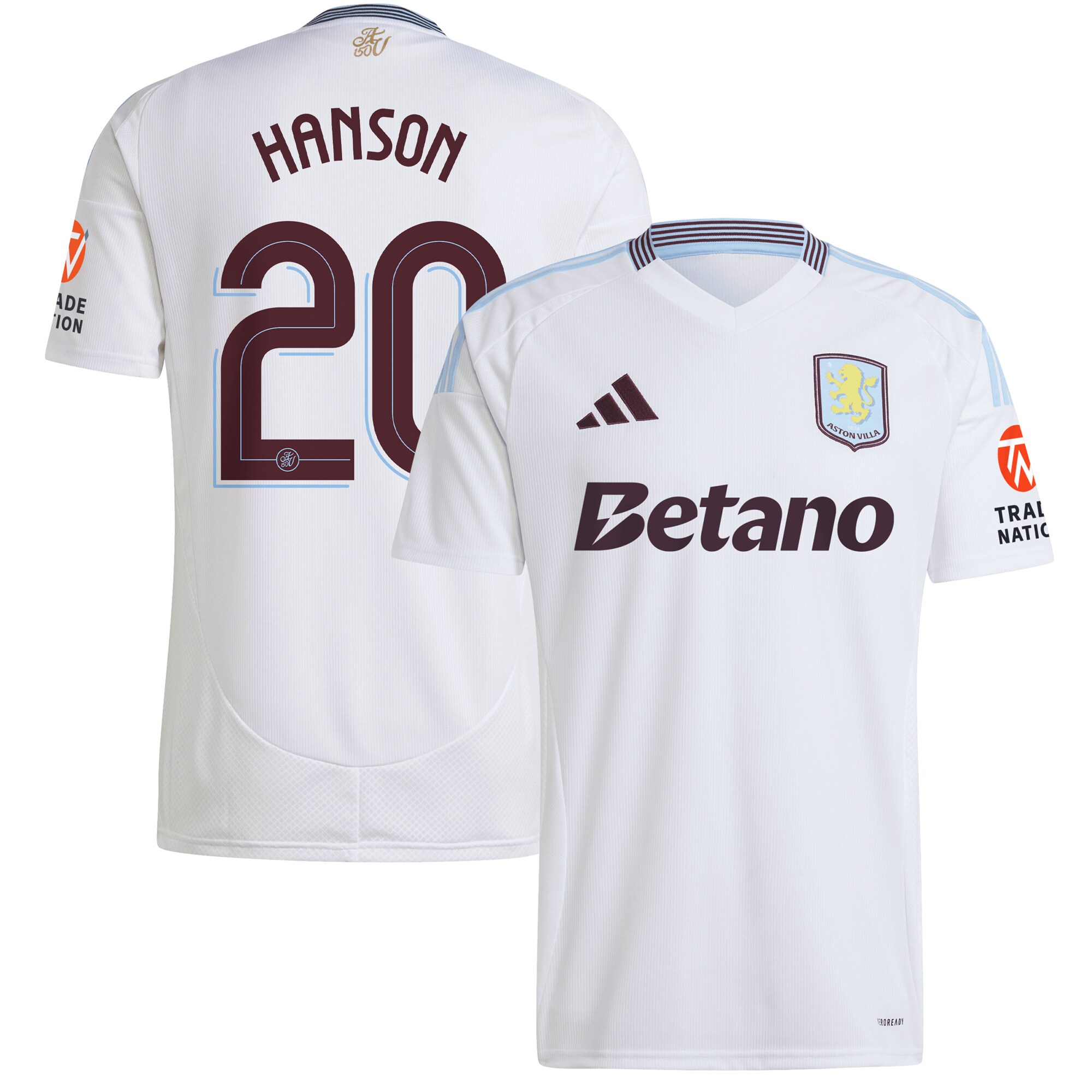 aston villa adidas away shirt 2024-25 with hanson 20 cup printing Collection - Aston Villa Fan Shop Official Gear