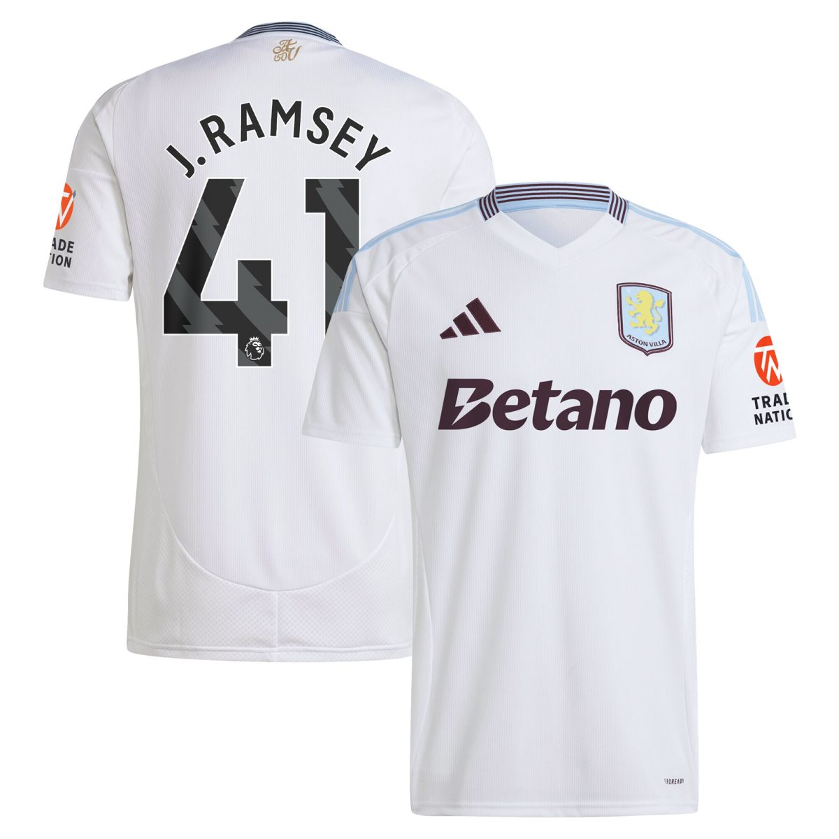 aston villa adidas away shirt 2024-25 with j. ramsey 41 printing Collection - Aston Villa Fan Shop Official Gear