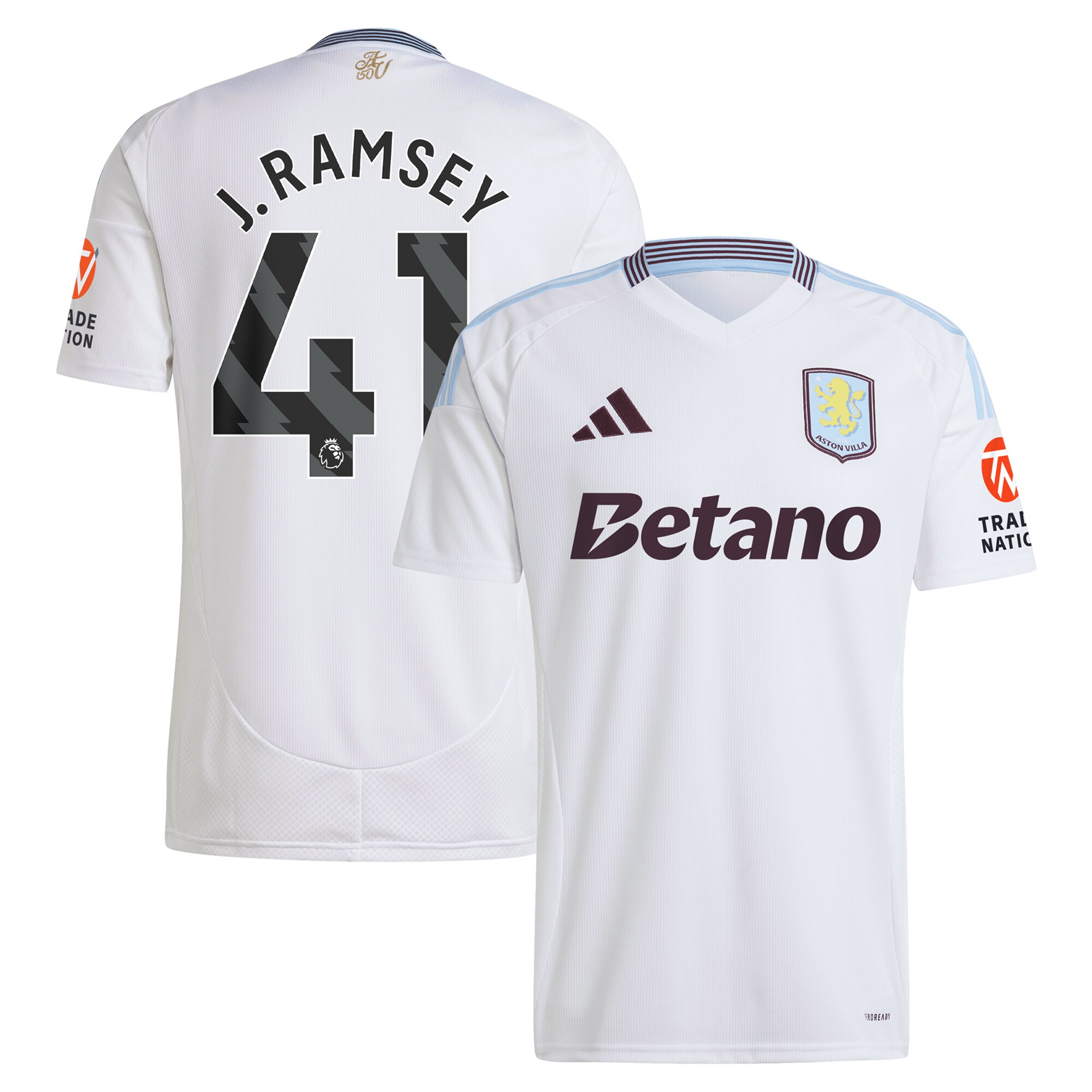 aston villa adidas away shirt 2024-25 with j. ramsey 41 printing Collection - Aston Villa Fan Shop Official Gear