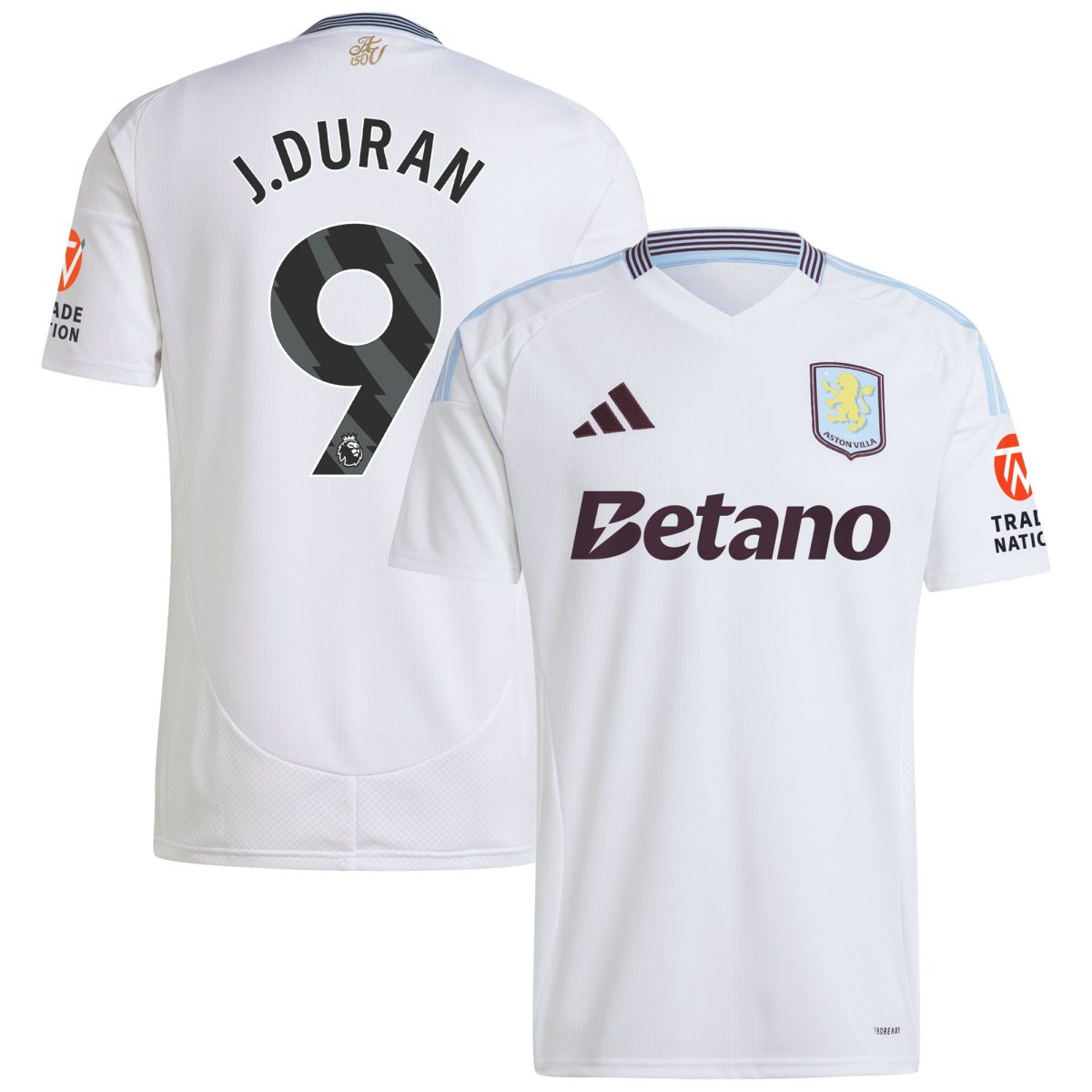 aston villa adidas away shirt 2024-25 with j.duran 9 printing Collection - Aston Villa Fan Shop Official Gear