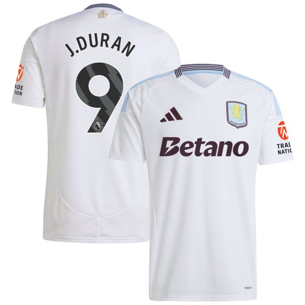 aston villa adidas away shirt 2024-25 with j.duran 9 printing Collection - Aston Villa Fan Shop Official Gear
