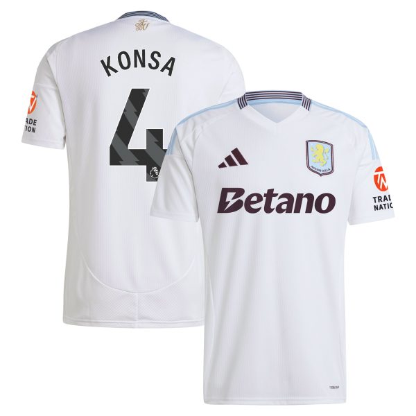 aston villa adidas away shirt 2024-25 with konsa 4 printing Collection - Aston Villa Fan Shop Official Gear