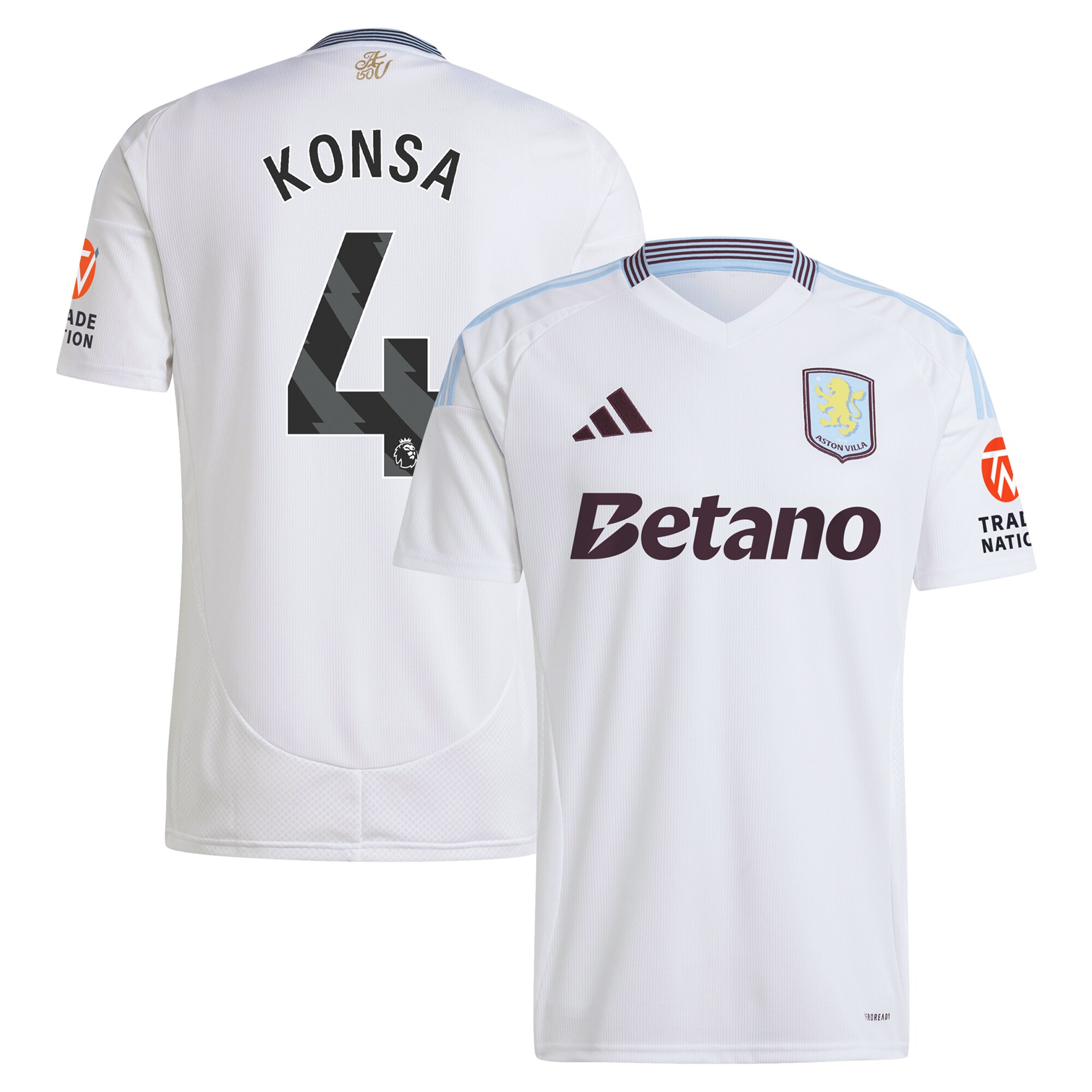 aston villa adidas away shirt 2024-25 with konsa 4 printing Collection - Aston Villa Fan Shop Official Gear