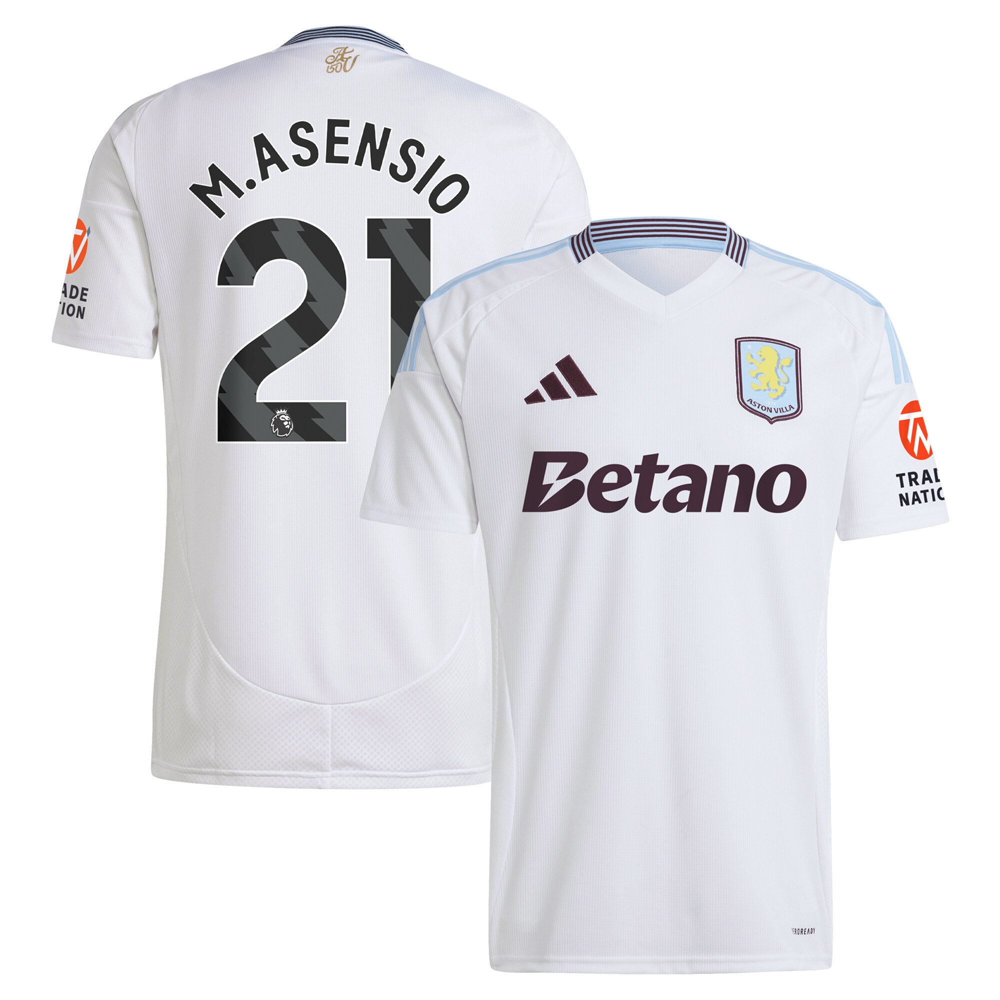 aston villa adidas away shirt 2024-25 with m.asensio 21 printing Collection - Aston Villa Fan Shop Official Gear