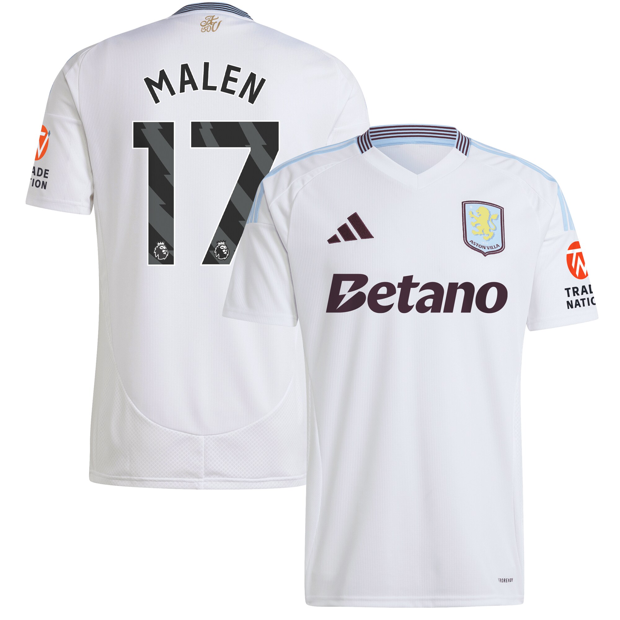 aston villa adidas away shirt 2024-25 with malen 17 printing Collection - Aston Villa Fan Shop Official Gear