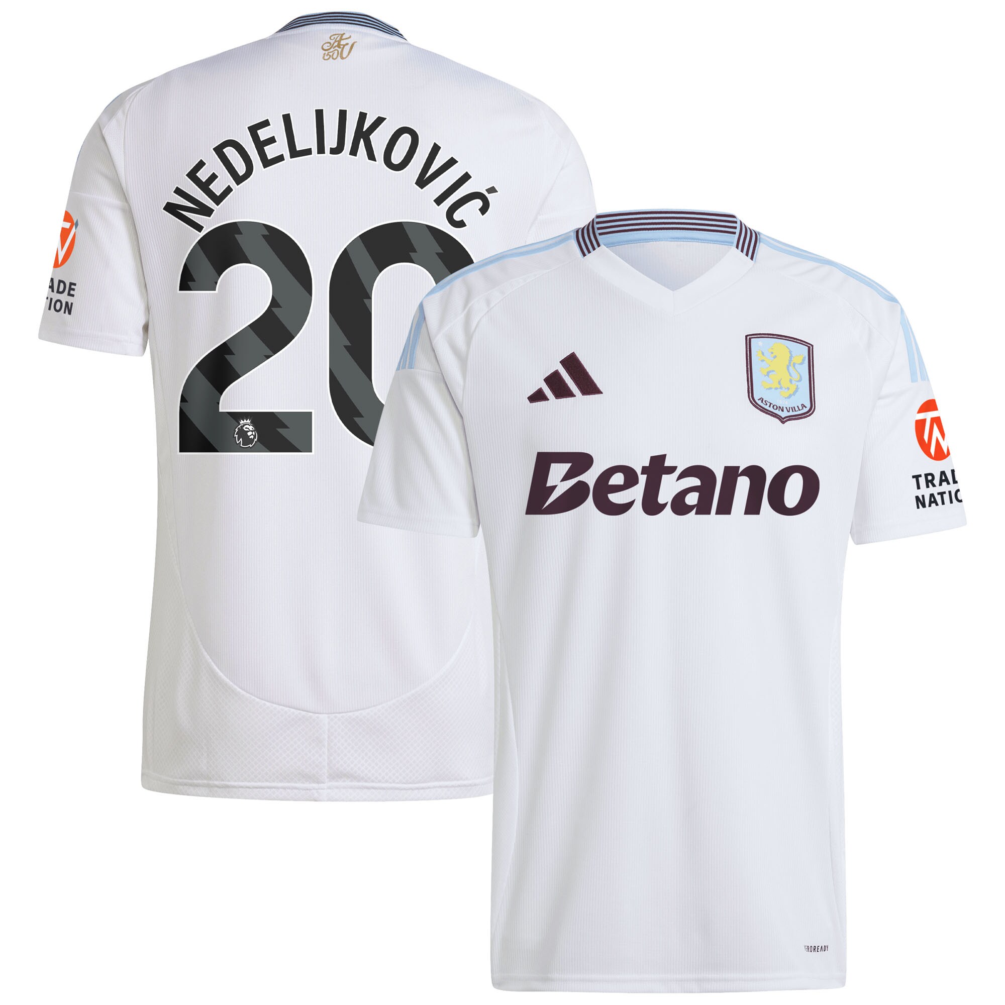 aston villa adidas away shirt 2024-25 with nedeljković 20 printing Collection - Aston Villa Fan Shop Official Gear
