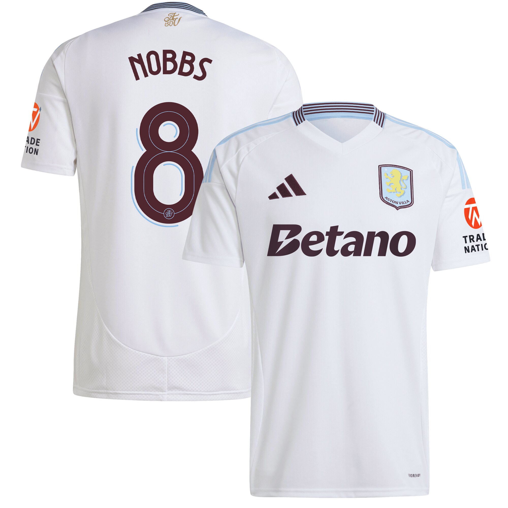 aston villa adidas away shirt 2024-25 with nobbs 8 cup printing Collection - Aston Villa Fan Shop Official Gear
