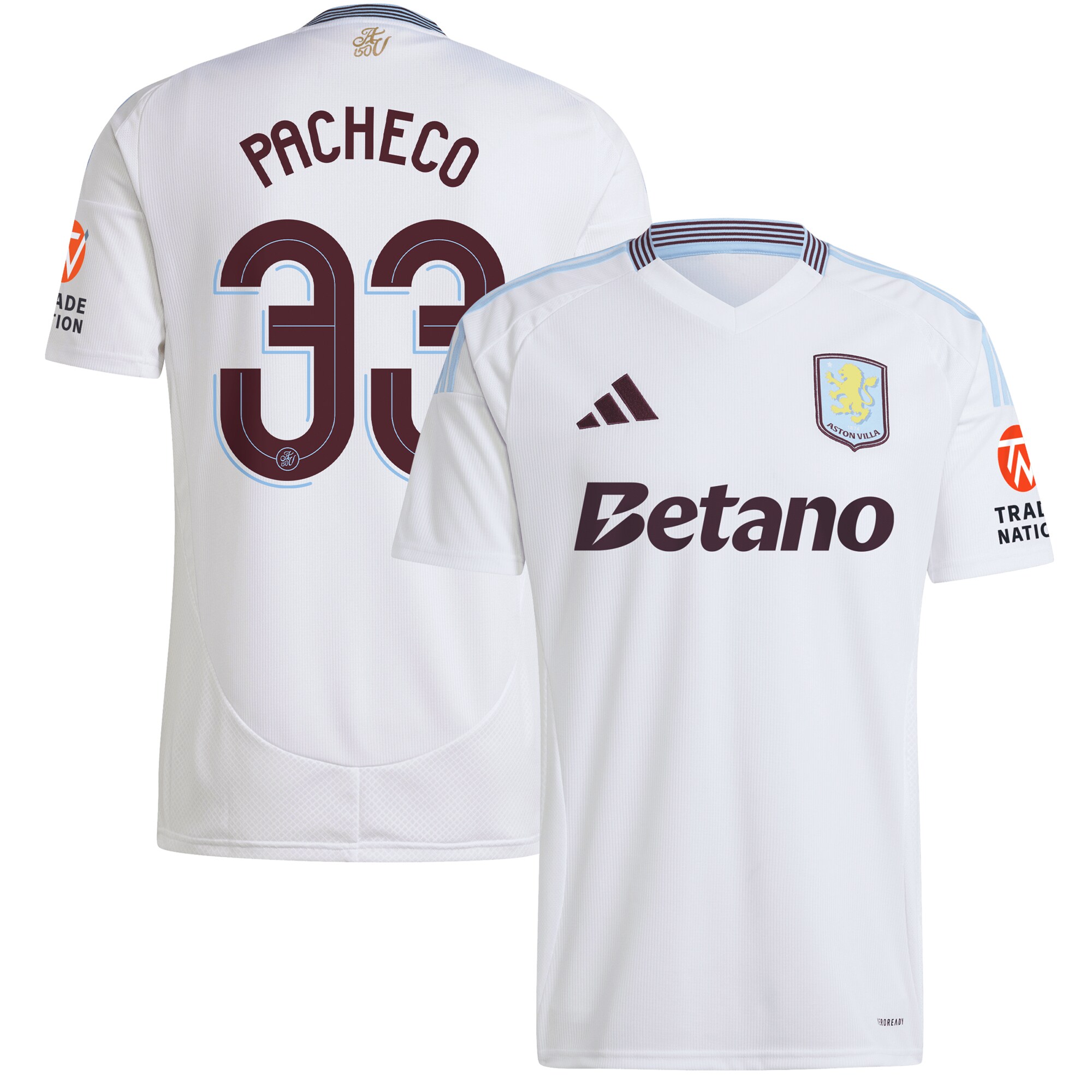aston villa adidas away shirt 2024-25 with pacheco 33 cup printing Collection - Aston Villa Fan Shop Official Gear