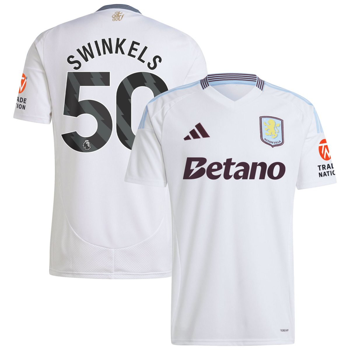 aston villa adidas away shirt 2024-25 with swinkels 50 printing Collection - Aston Villa Fan Shop Official Gear