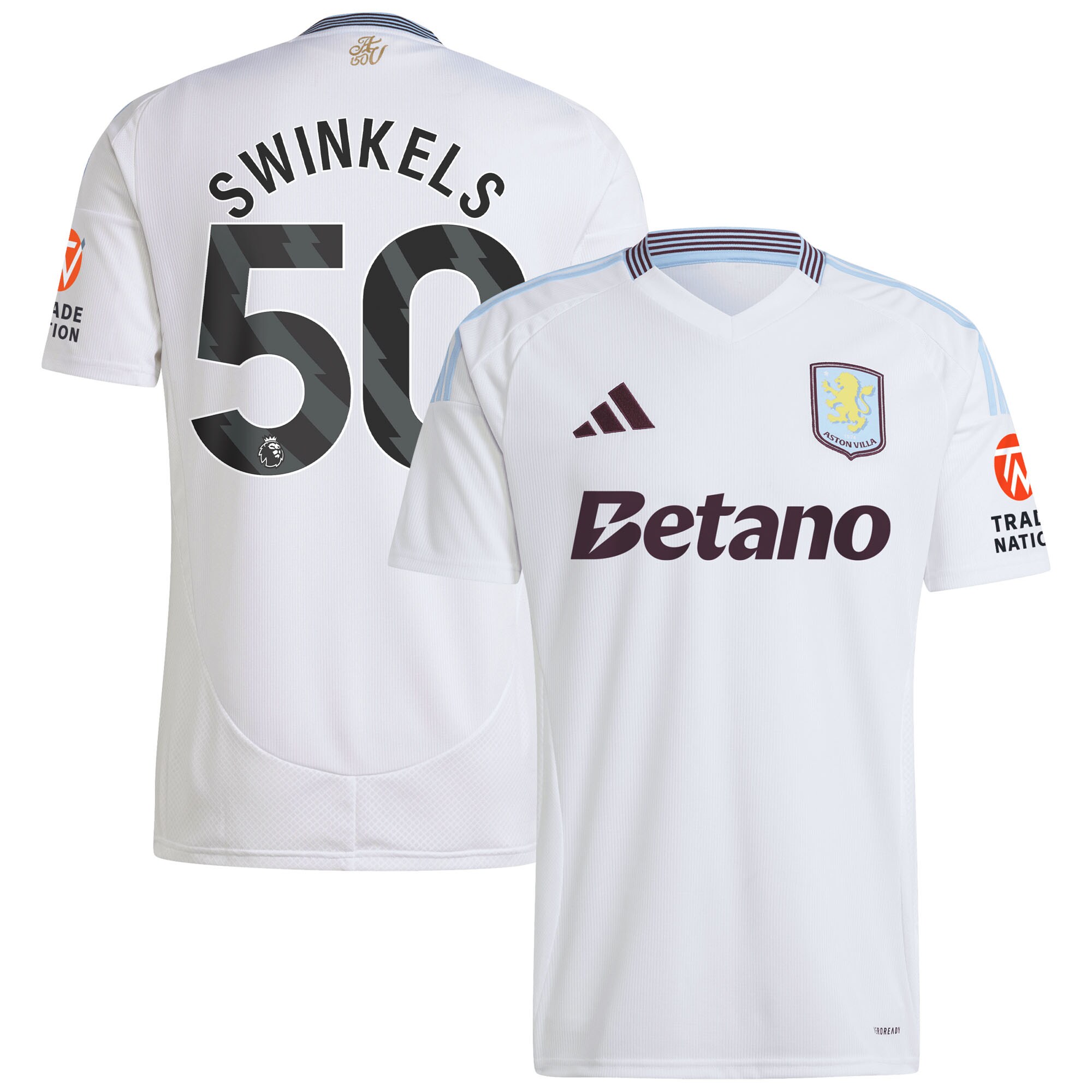 aston villa adidas away shirt 2024-25 with swinkels 50 printing Collection - Aston Villa Fan Shop Official Gear