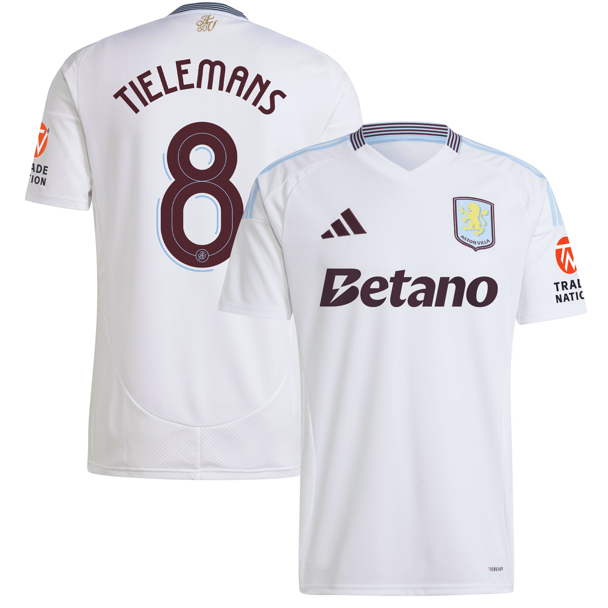aston villa adidas away shirt 2024-25 with tielemans 8 cup printing Collection - Aston Villa Fan Shop Official Gear