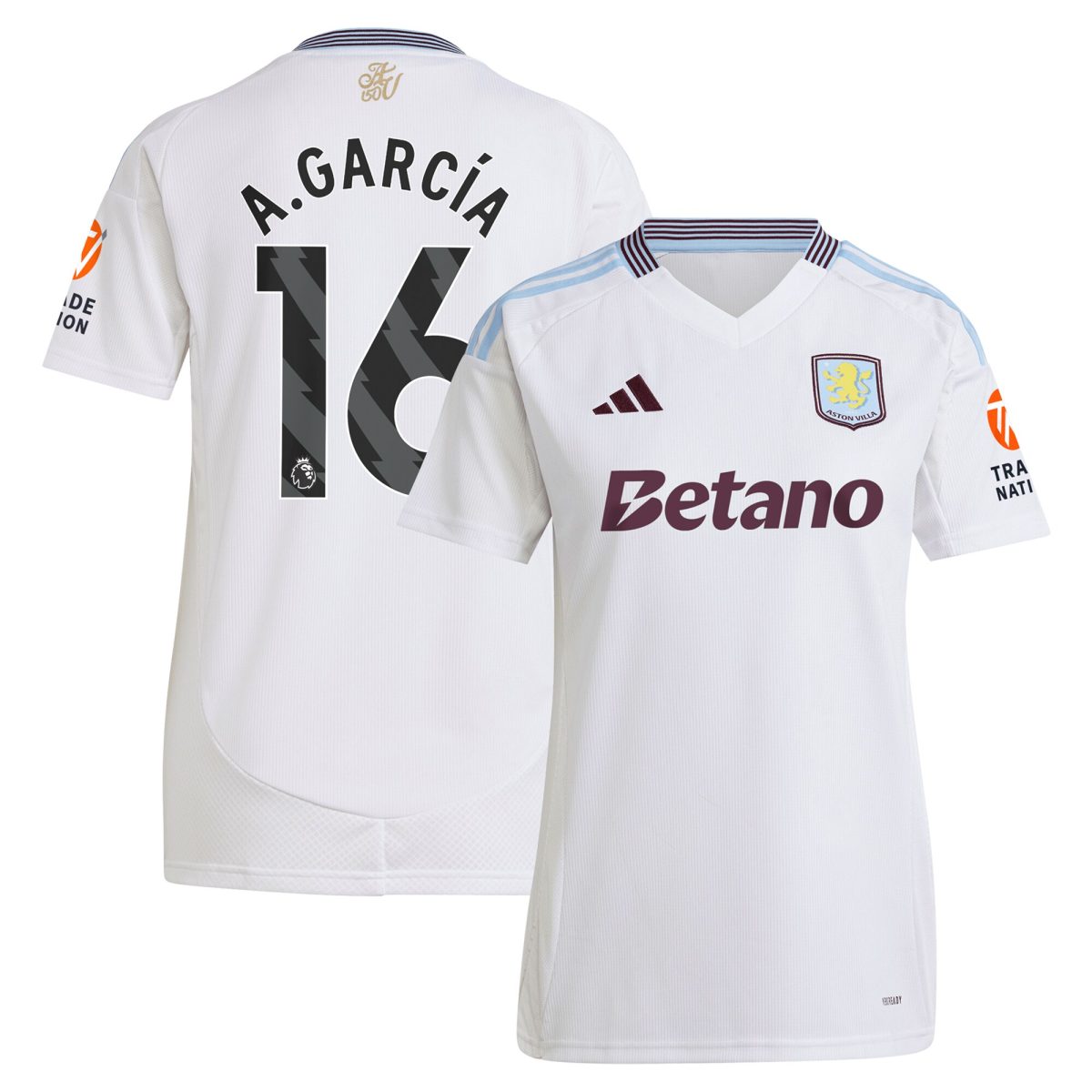 aston villa adidas away shirt 2024-25 – womens with a.garcía 16 printing Collection - Aston Villa Fan Shop Official Gear