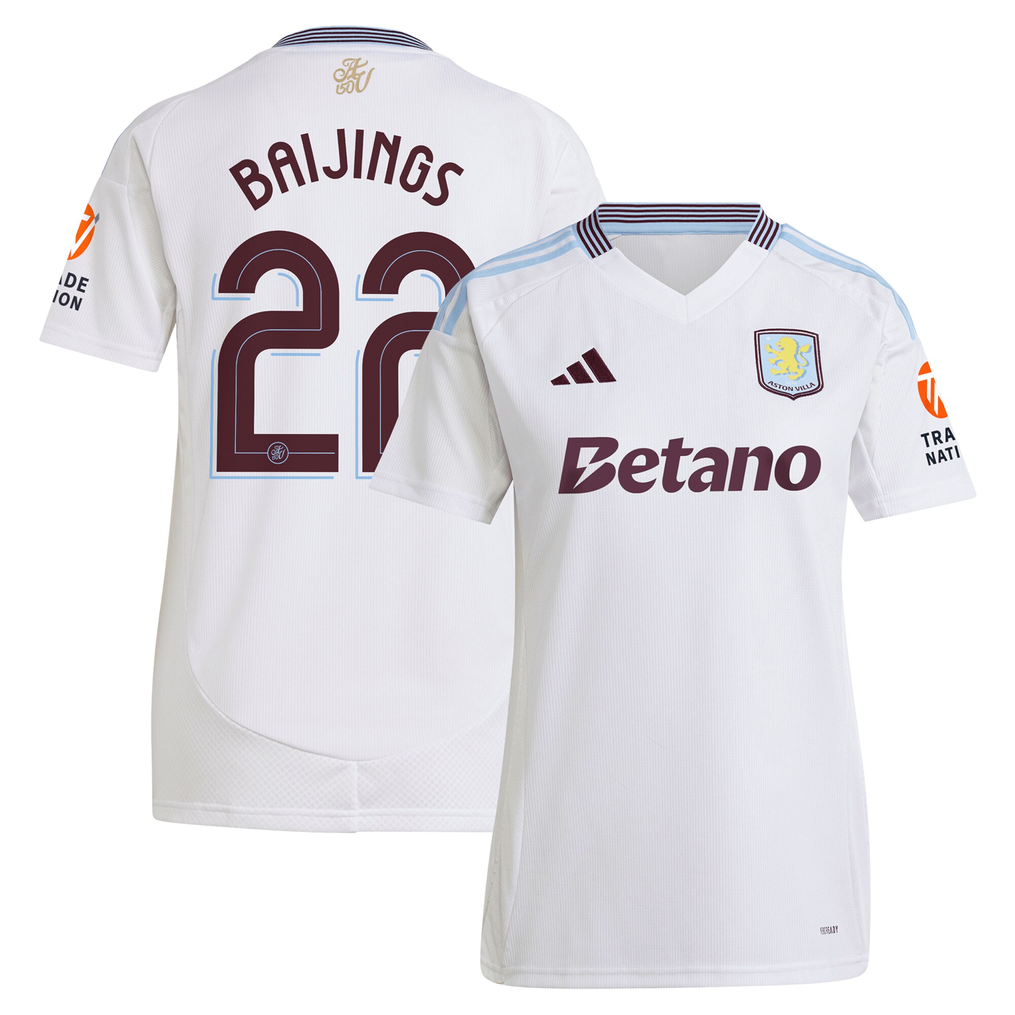 aston villa adidas away shirt 2024-25 – womens with baijings 22 cup printing Collection - Aston Villa Fan Shop Official Gear